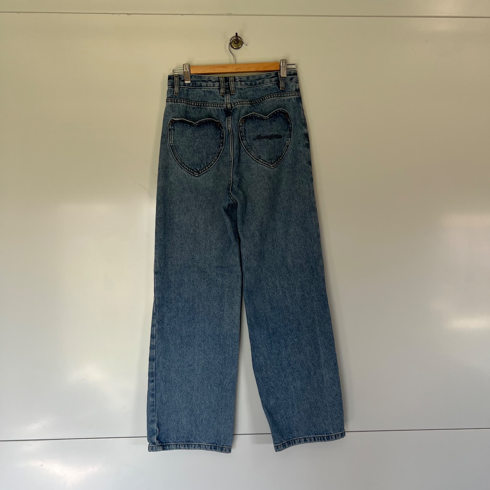 MASONPRINCE MP Studios Heart Pocket Straight Jeans Size 8-10 Fits W26 Y2K Street — photo 7 of 10