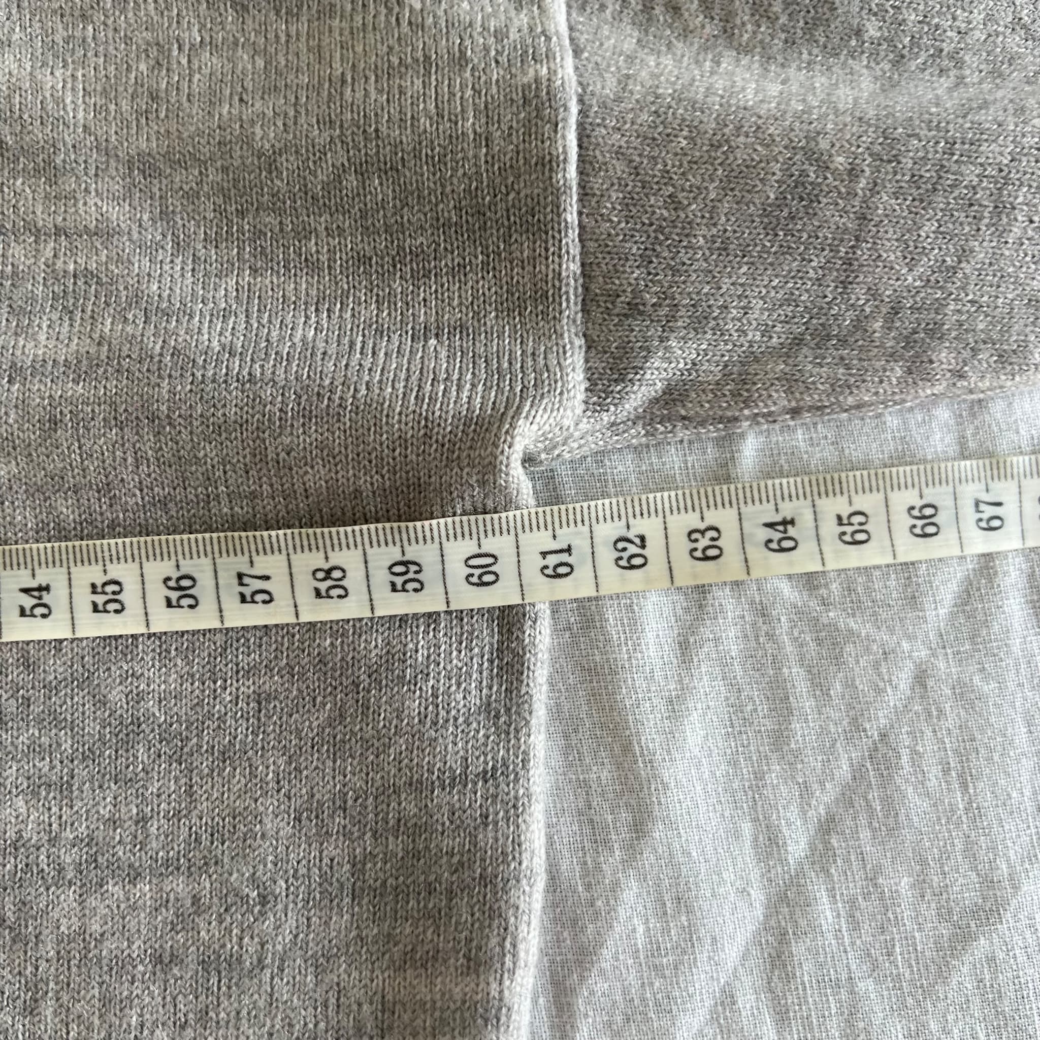 Oroton 100% Merino Wool Sweater Grey High-Low Hem Pullover — photo 3 of 11