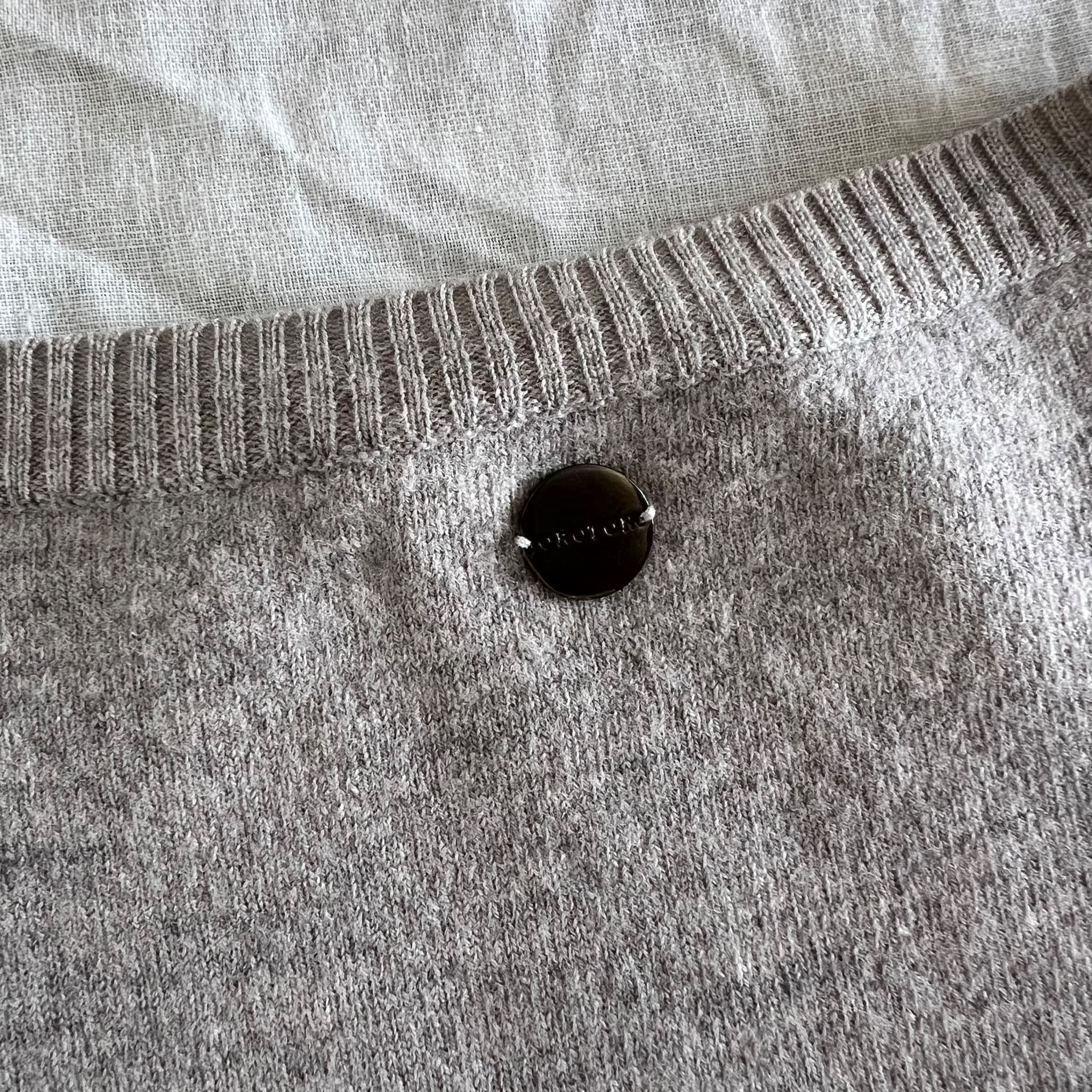 Oroton 100% Merino Wool Sweater Grey High-Low Hem Pullover — photo 6 of 11