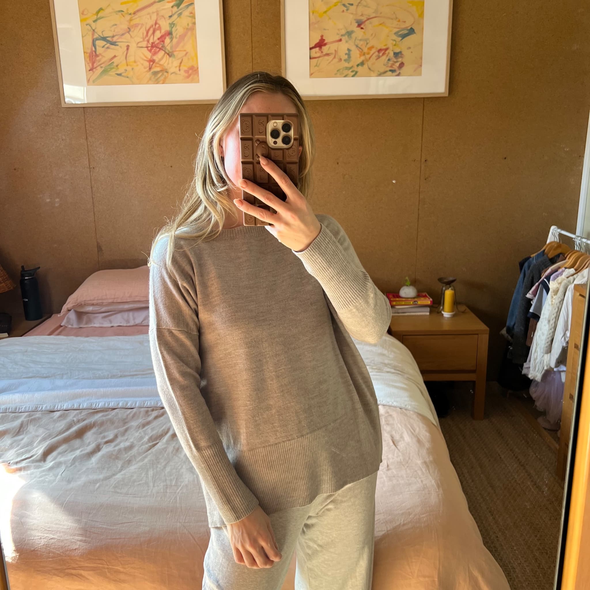 Oroton 100% Merino Wool Sweater Grey High-Low Hem Pullover — photo 11 of 11