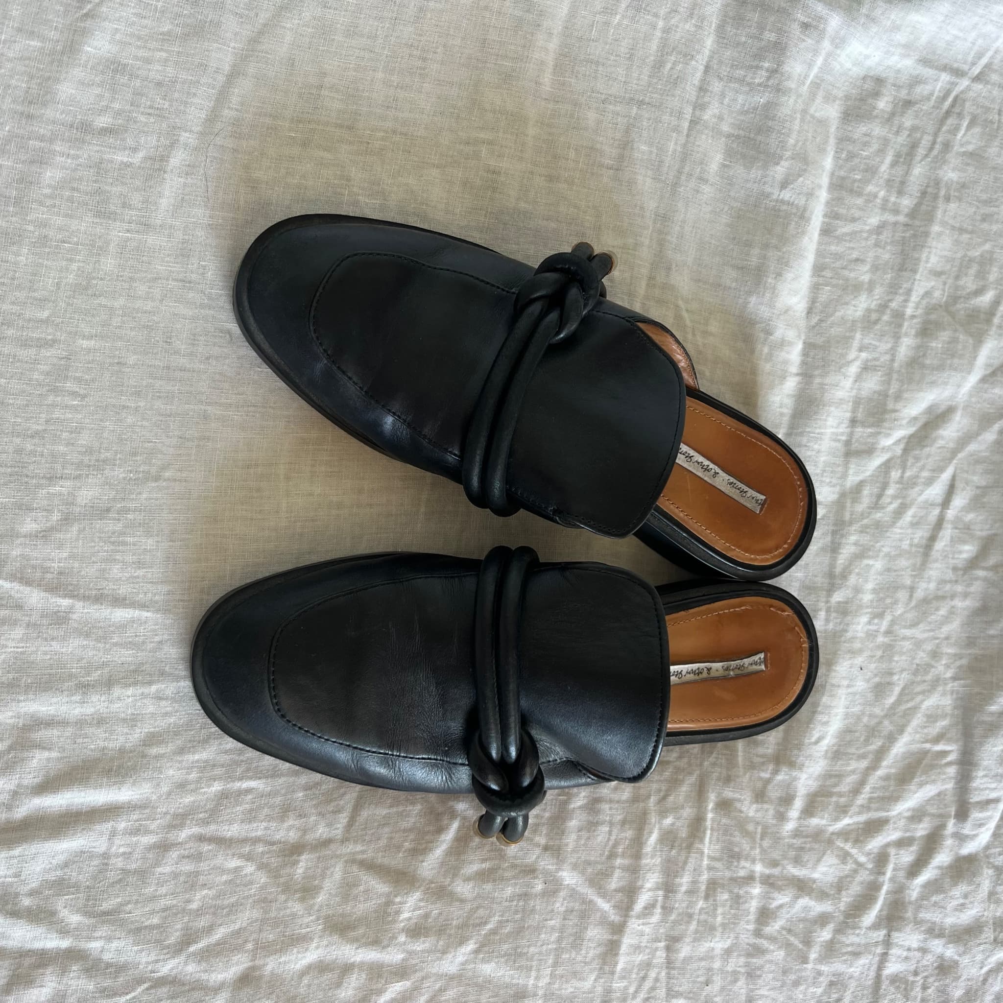 & Other Stories Black Leather Knot Detail Mules — photo 2 of 8