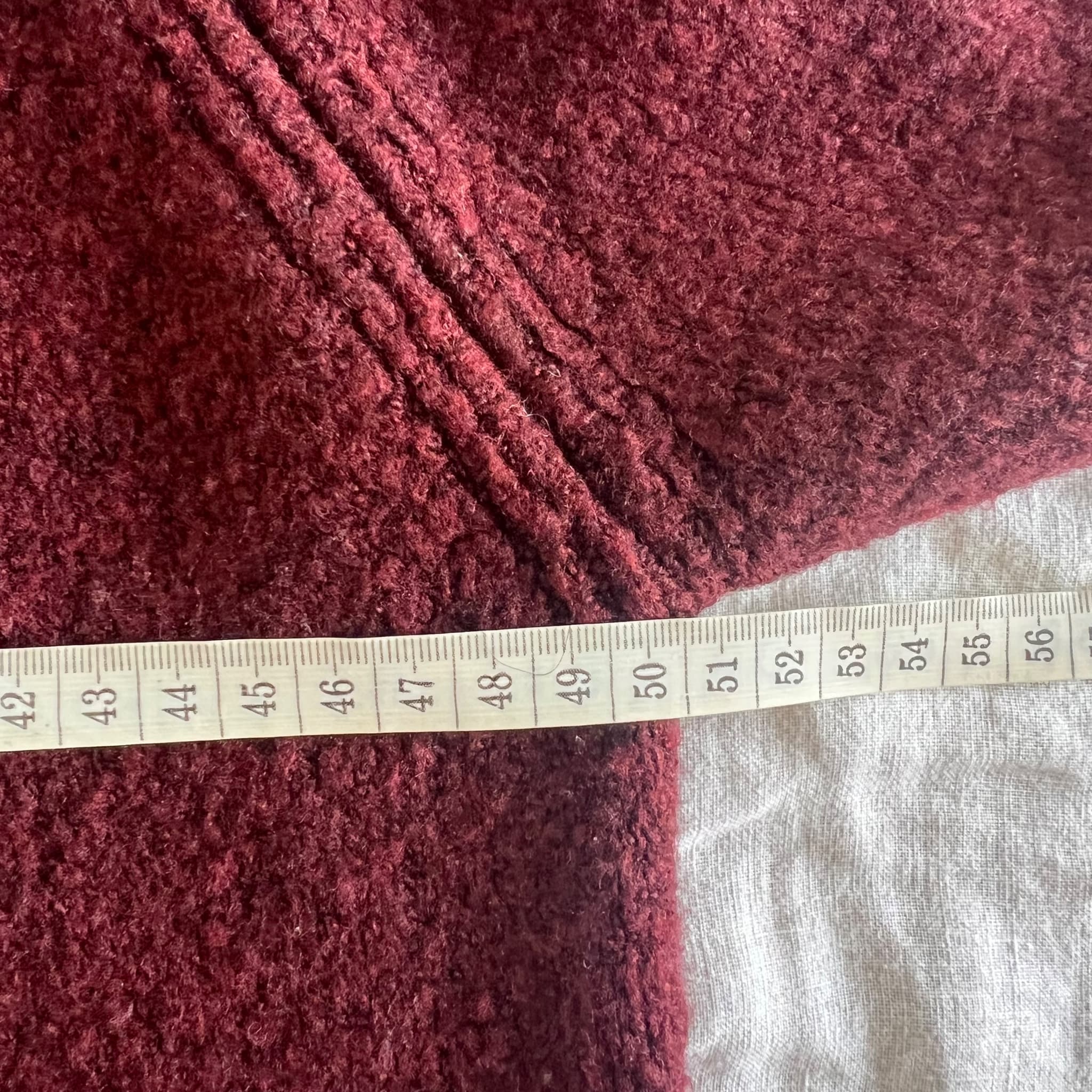 Primark Burgundy Knit Cardigan With Lace Sailor Collar Tie Front Size S — photo 4 of 8