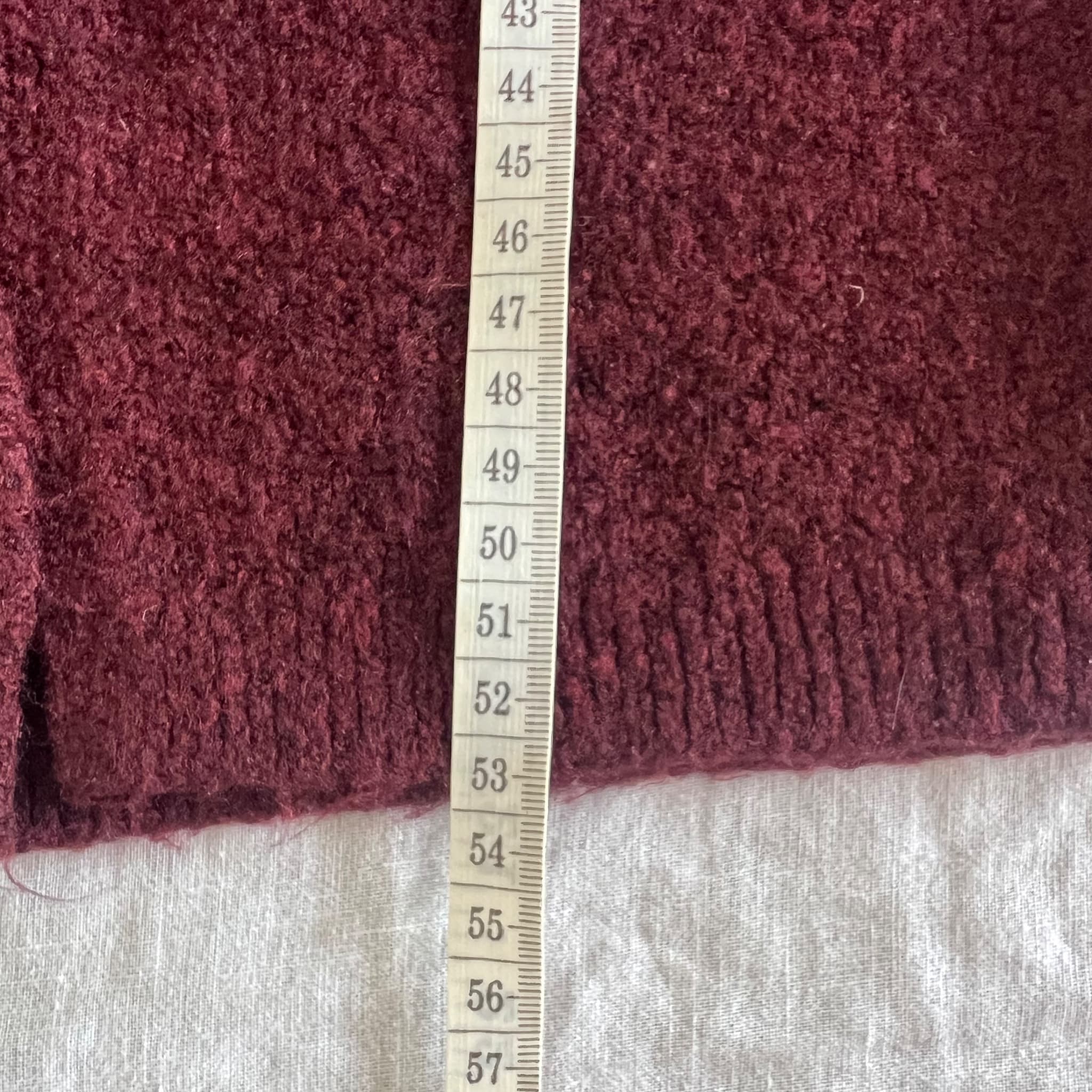 Primark Burgundy Knit Cardigan With Lace Sailor Collar Tie Front Size S — photo 5 of 8
