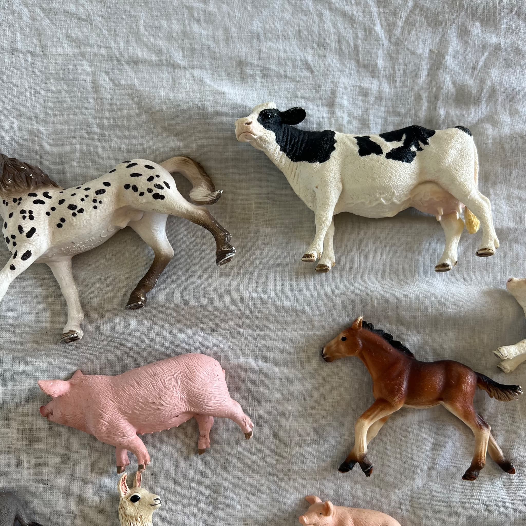 Schleich Farm Animal Figures Lot 13x Appaloosa Horse Cow Pig Donkey Goose Alpaca — photo 3 of 10
