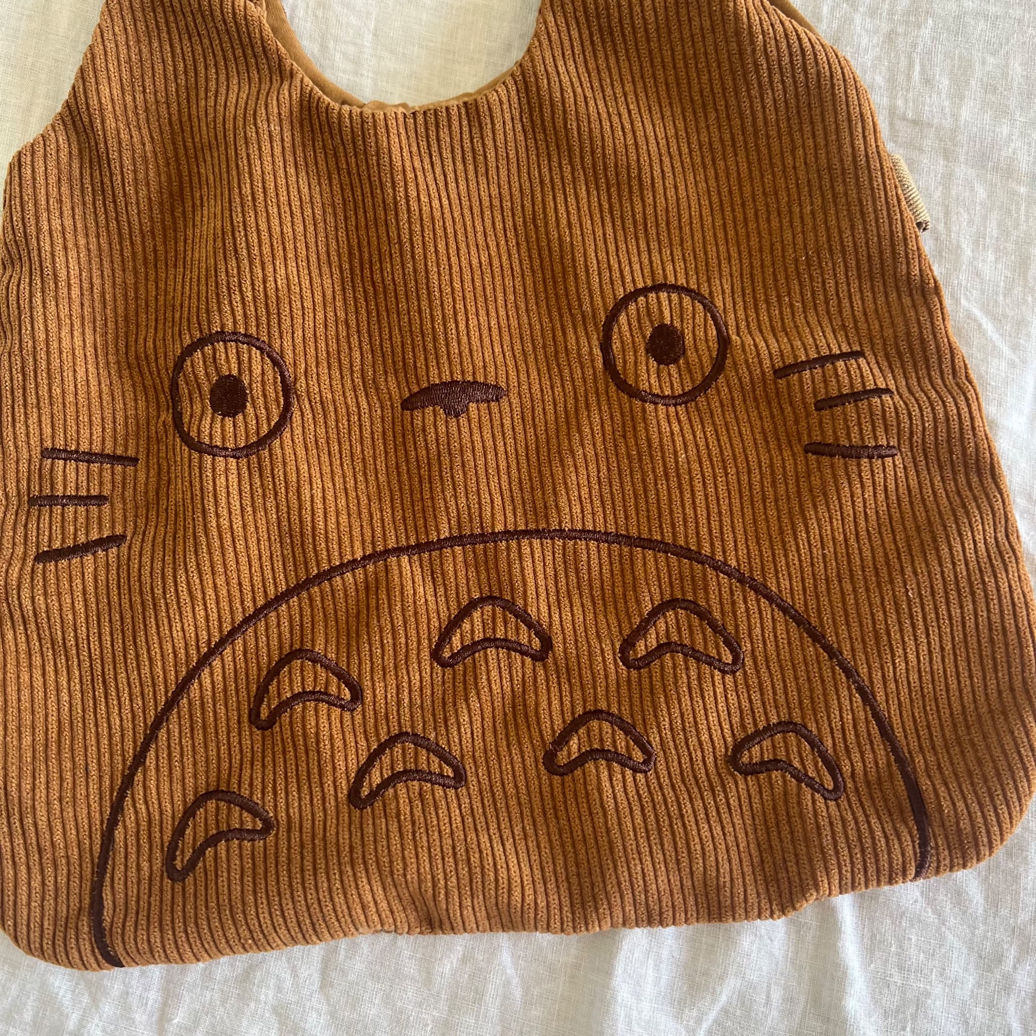 Studio Ghibli My Neighbor Totoro Corduroy Tote Bag Brown Handbag — photo 3 of 6