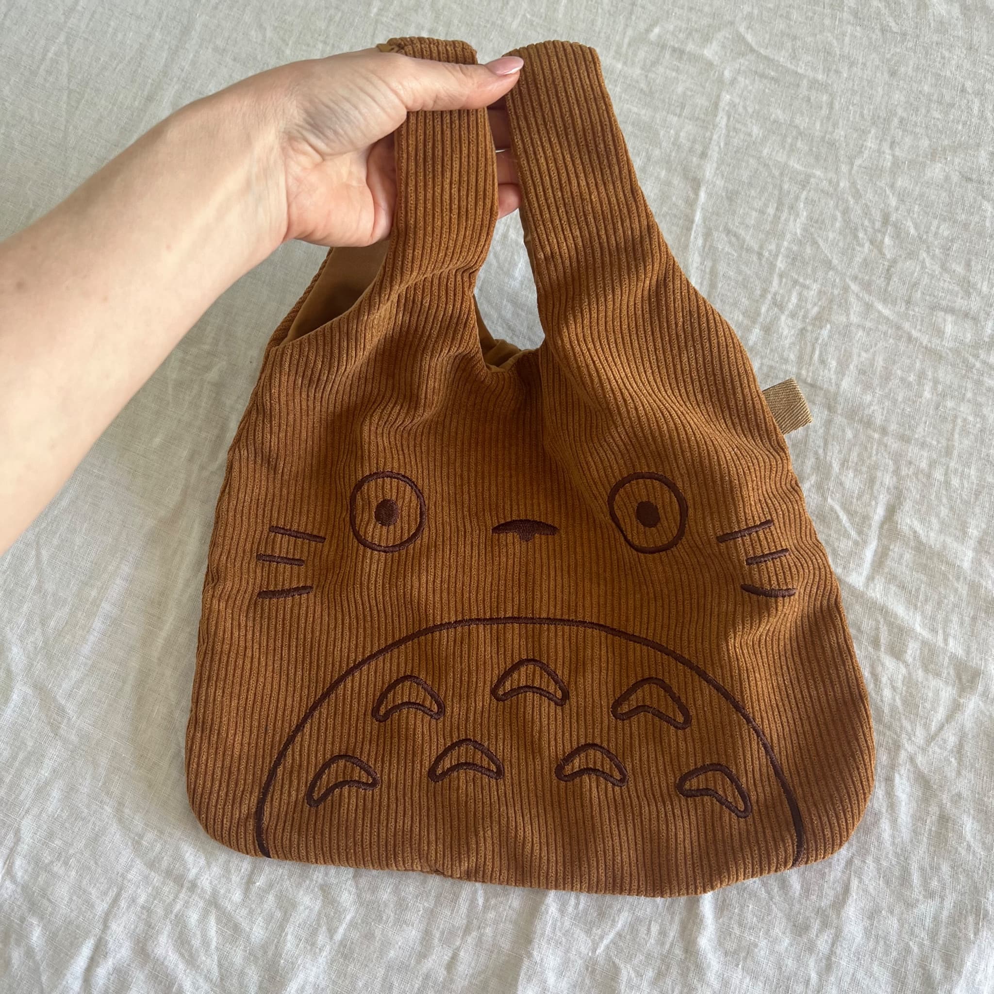 Studio Ghibli My Neighbor Totoro Corduroy Tote Bag Brown Handbag — photo 2 of 6