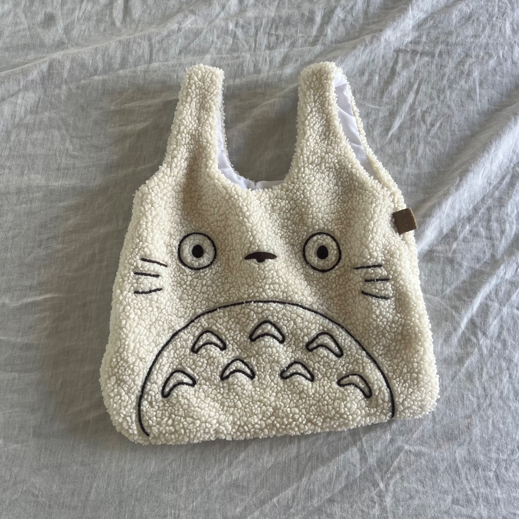 Studio Ghibli Totoro Cream Sherpa Fleece Tote Bag — photo 1 of 4