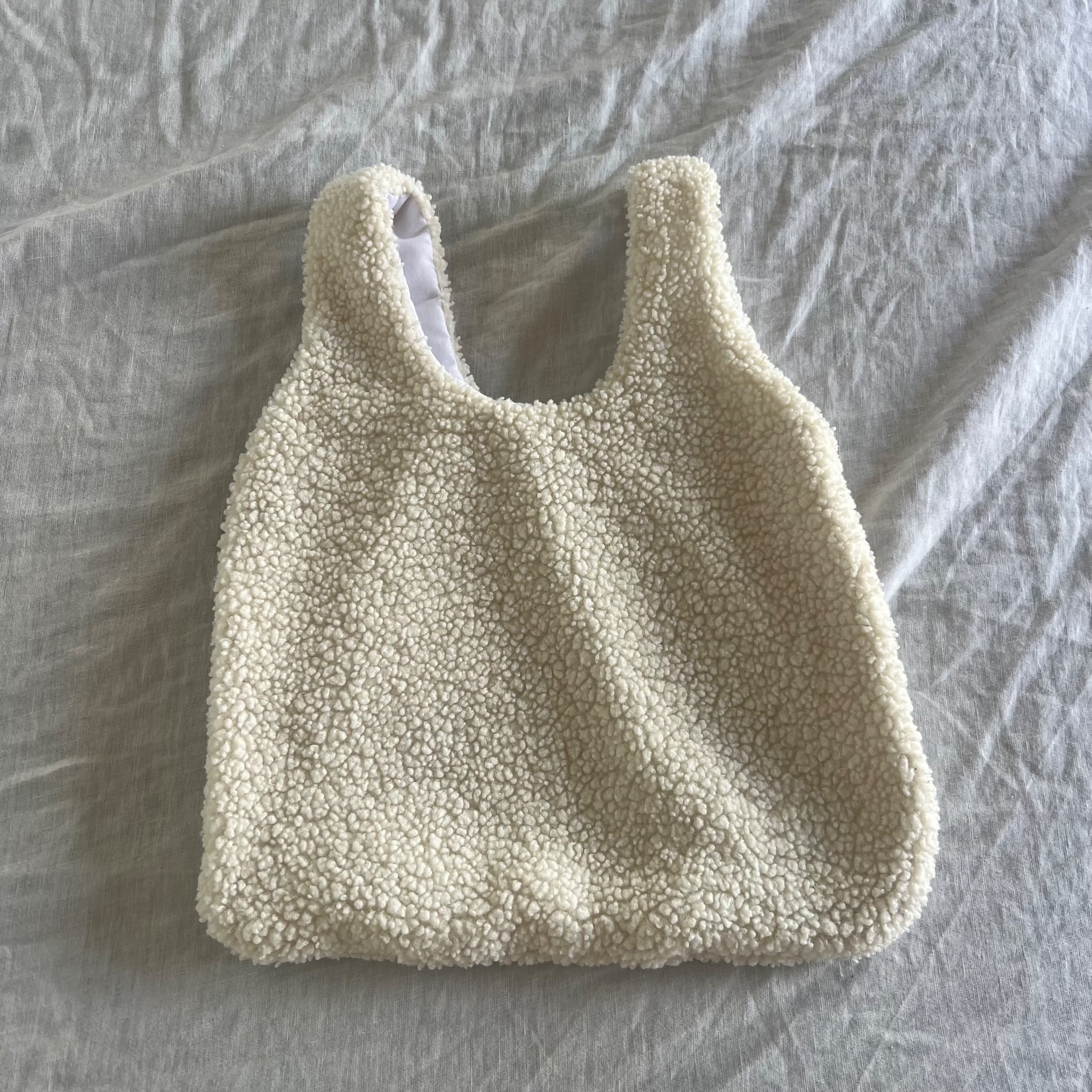 Studio Ghibli Totoro Cream Sherpa Fleece Tote Bag — photo 2 of 4