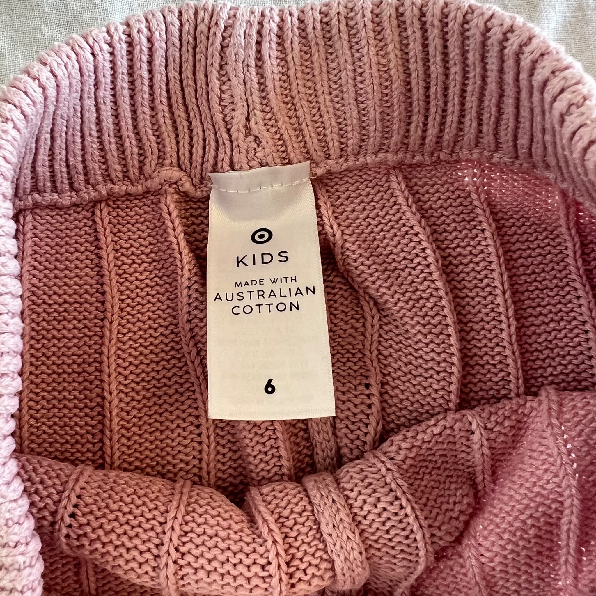 Target Girls Size 6 Pink Ribbed Knit Flare Pants Cherry Bow Embroidered Trousers — photo 4 of 6