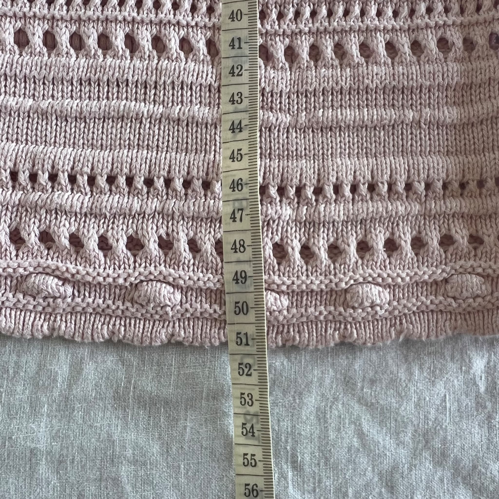 Target Petites Pink Knit Ruffle Sleeve Top Size 12P Cotton Blouse — photo 7 of 10