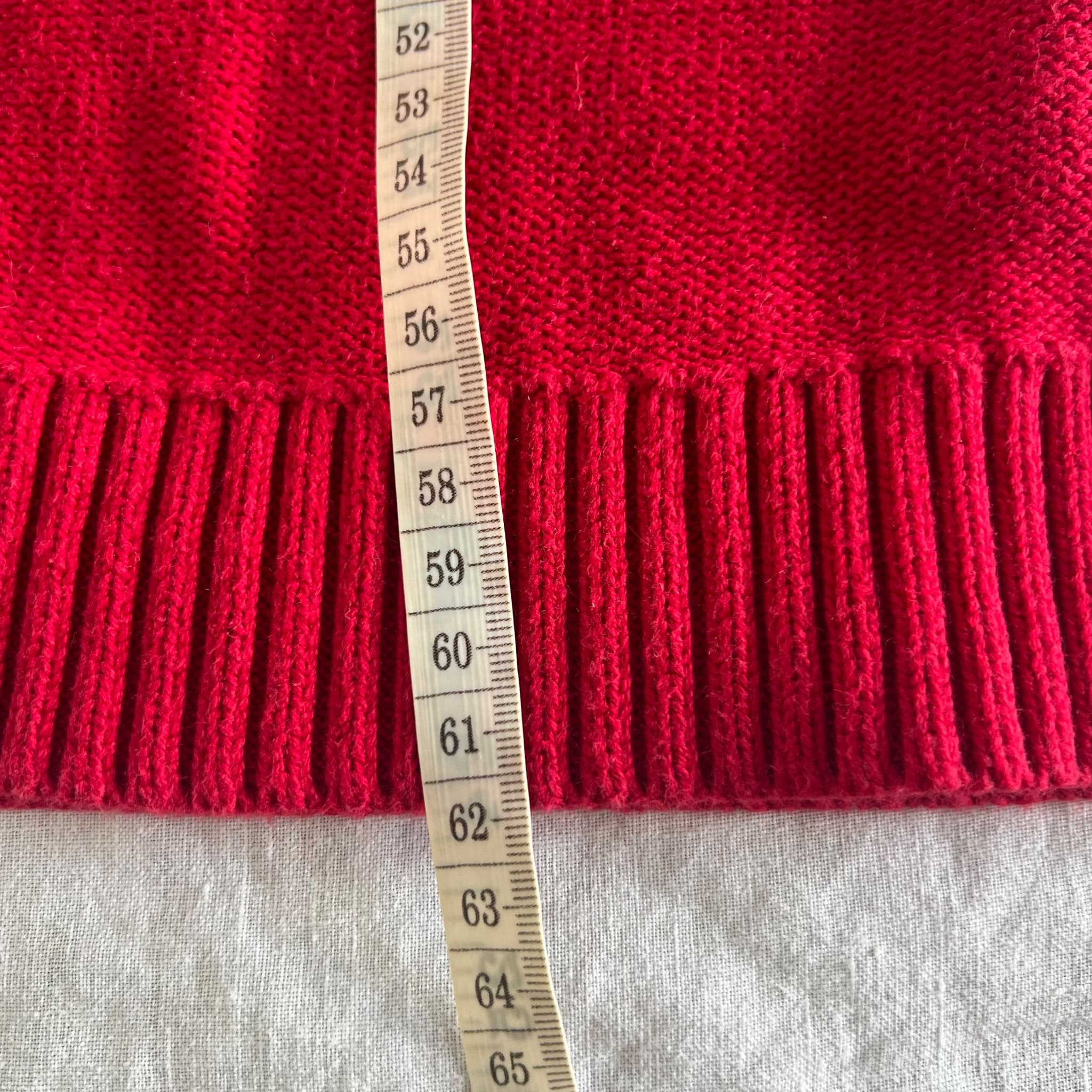 Tommy Hilfiger Red Cotton Cable Knit Cardigan (Tagged M / Fits S–M) — photo 5 of 12