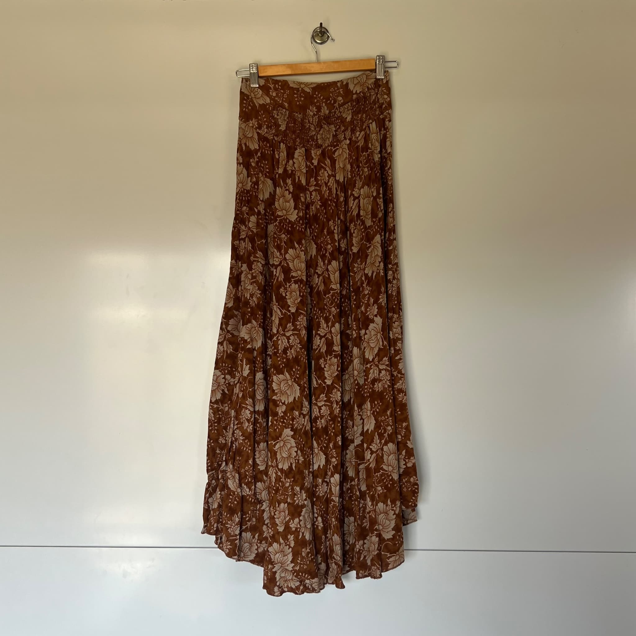 Tree of Life Brown Floral Maxi Skirt (Size M) — photo 4 of 8