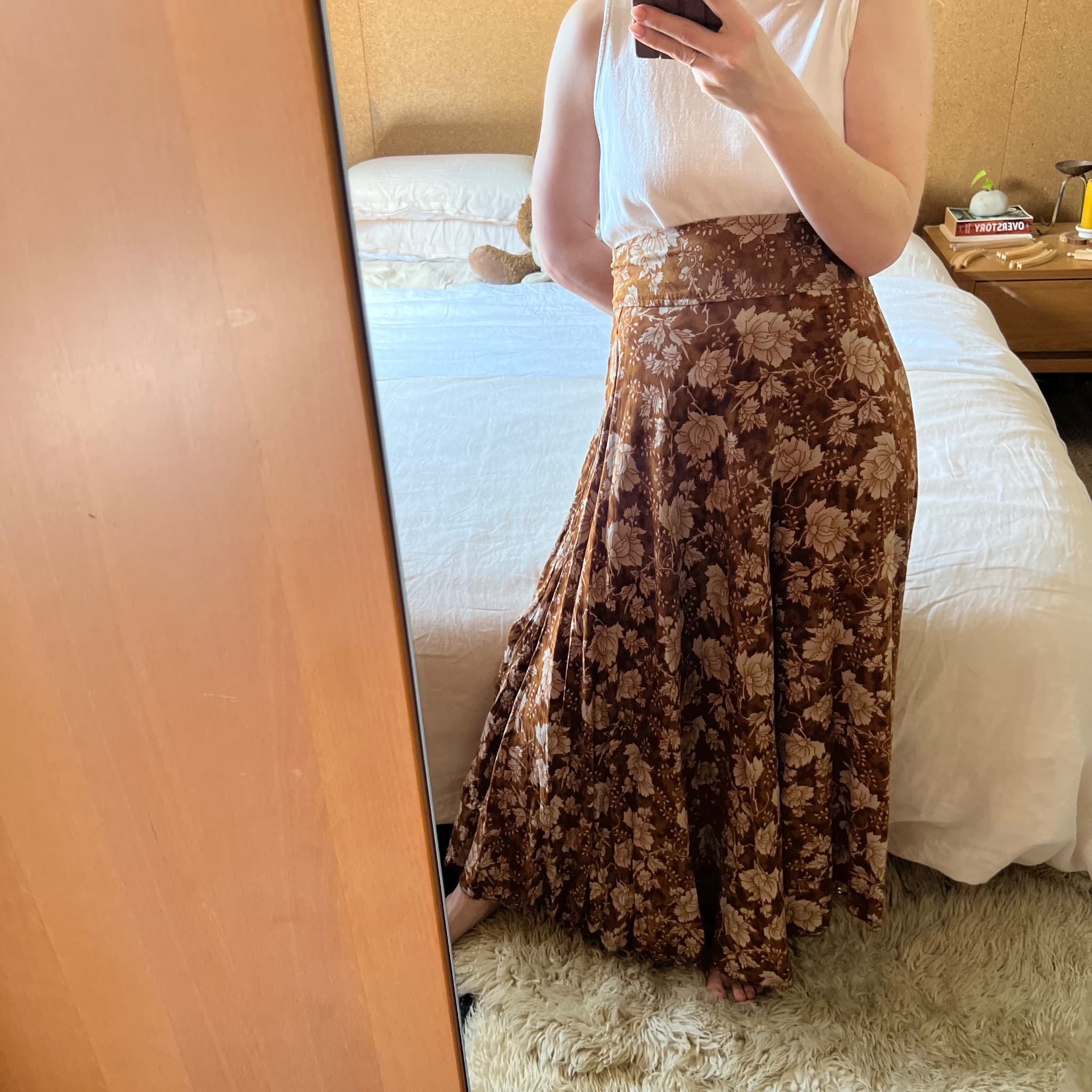 Tree of Life Brown Floral Maxi Skirt (Size M) — photo 6 of 8