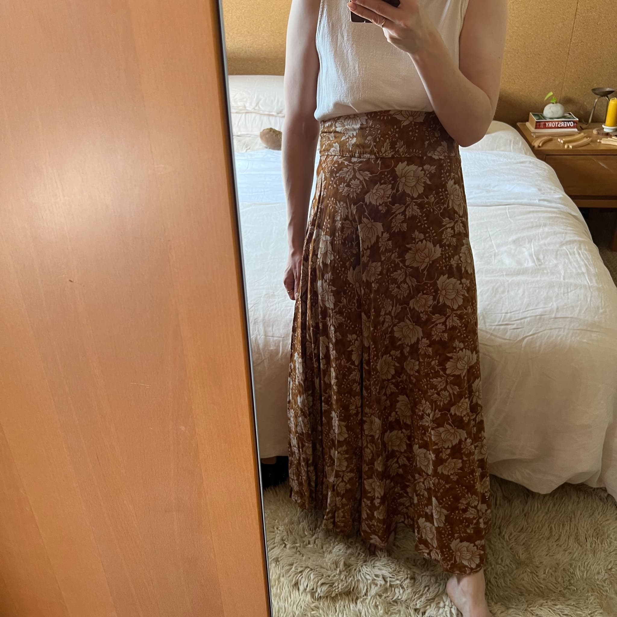 Tree of Life Brown Floral Maxi Skirt (Size M) — photo 7 of 8