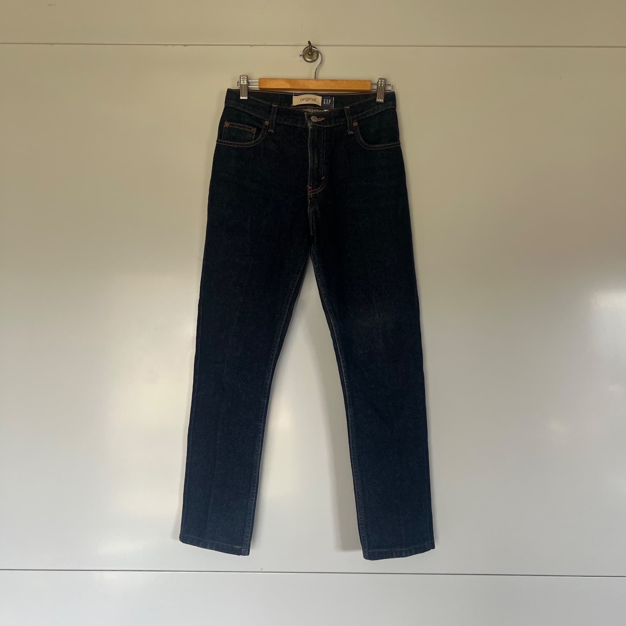 Vintage 90s Gap Original Fit Dark Wash Rigid Denim Jeans (Size 4 / AU 8) — photo 4 of 11