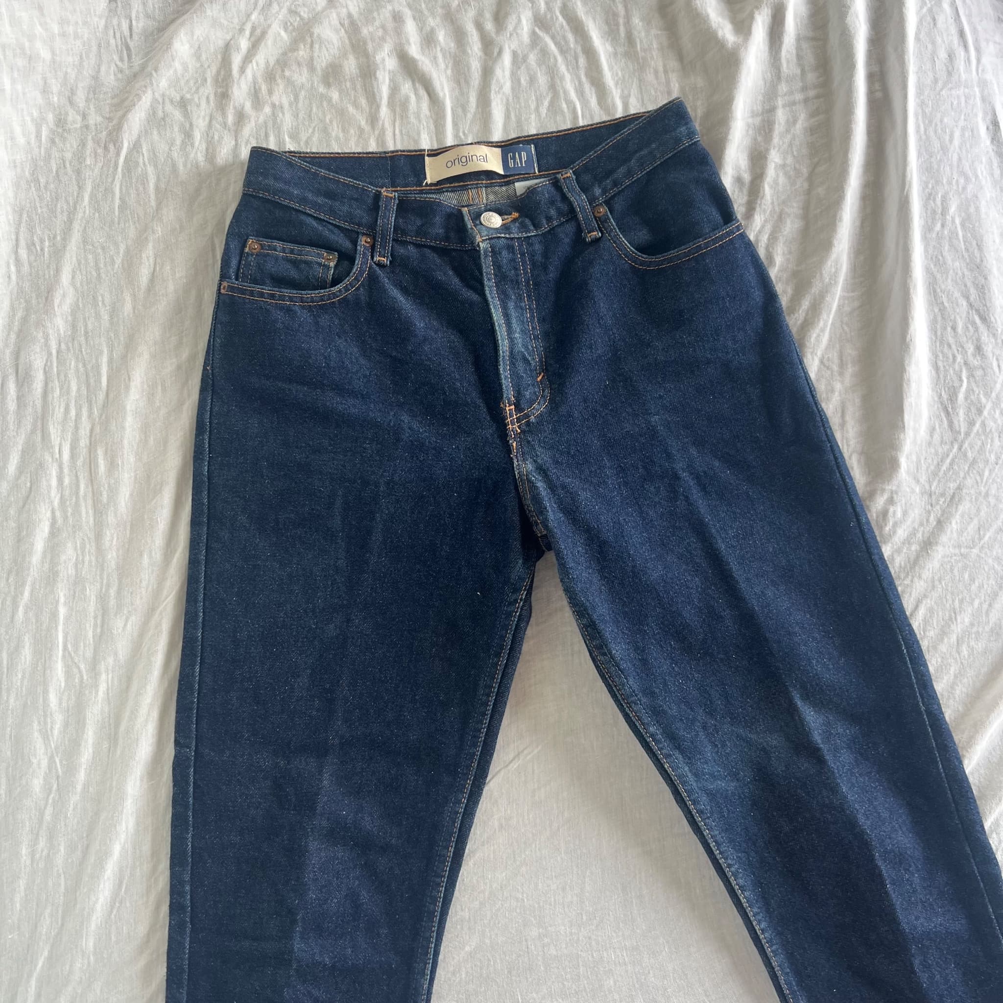 Vintage 90s Gap Original Fit Dark Wash Rigid Denim Jeans (Size 4 / AU 8) — photo 6 of 11