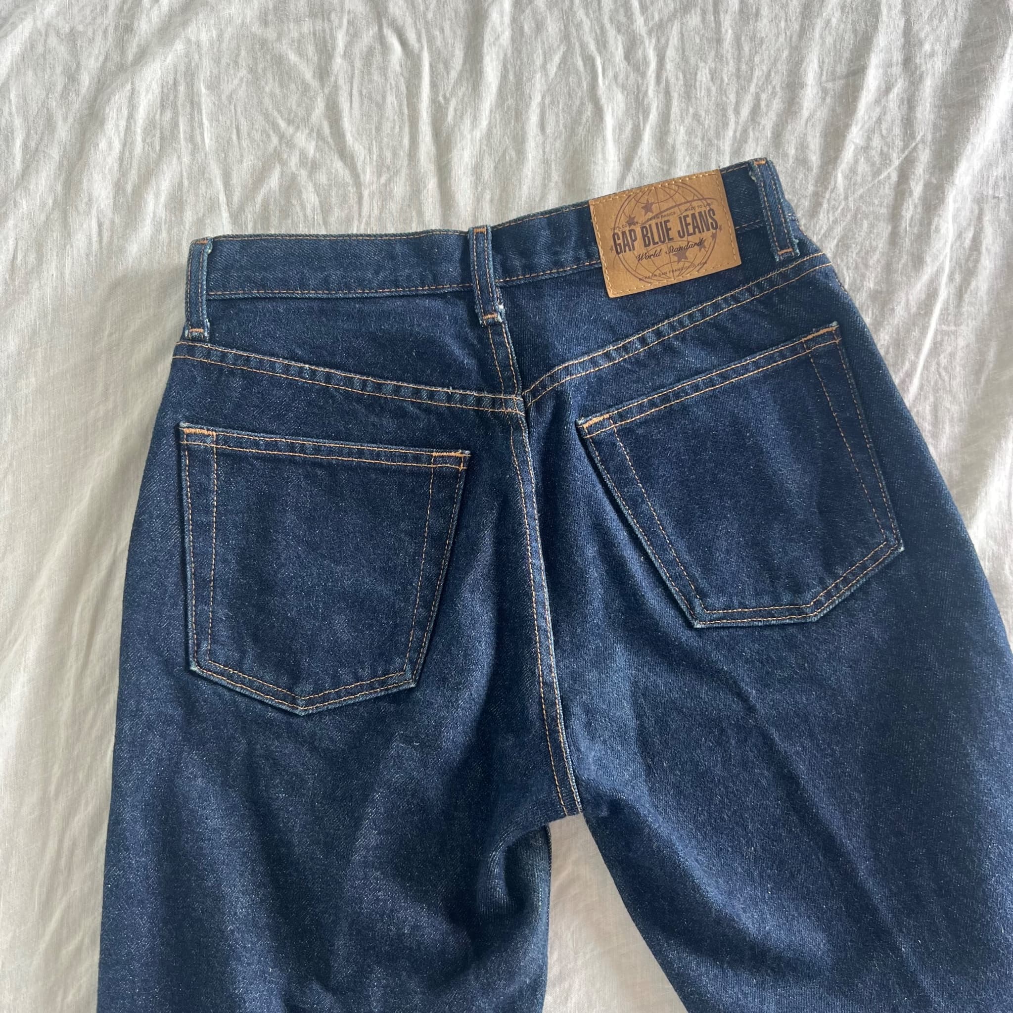 Vintage 90s Gap Original Fit Dark Wash Rigid Denim Jeans (Size 4 / AU 8) — photo 10 of 11