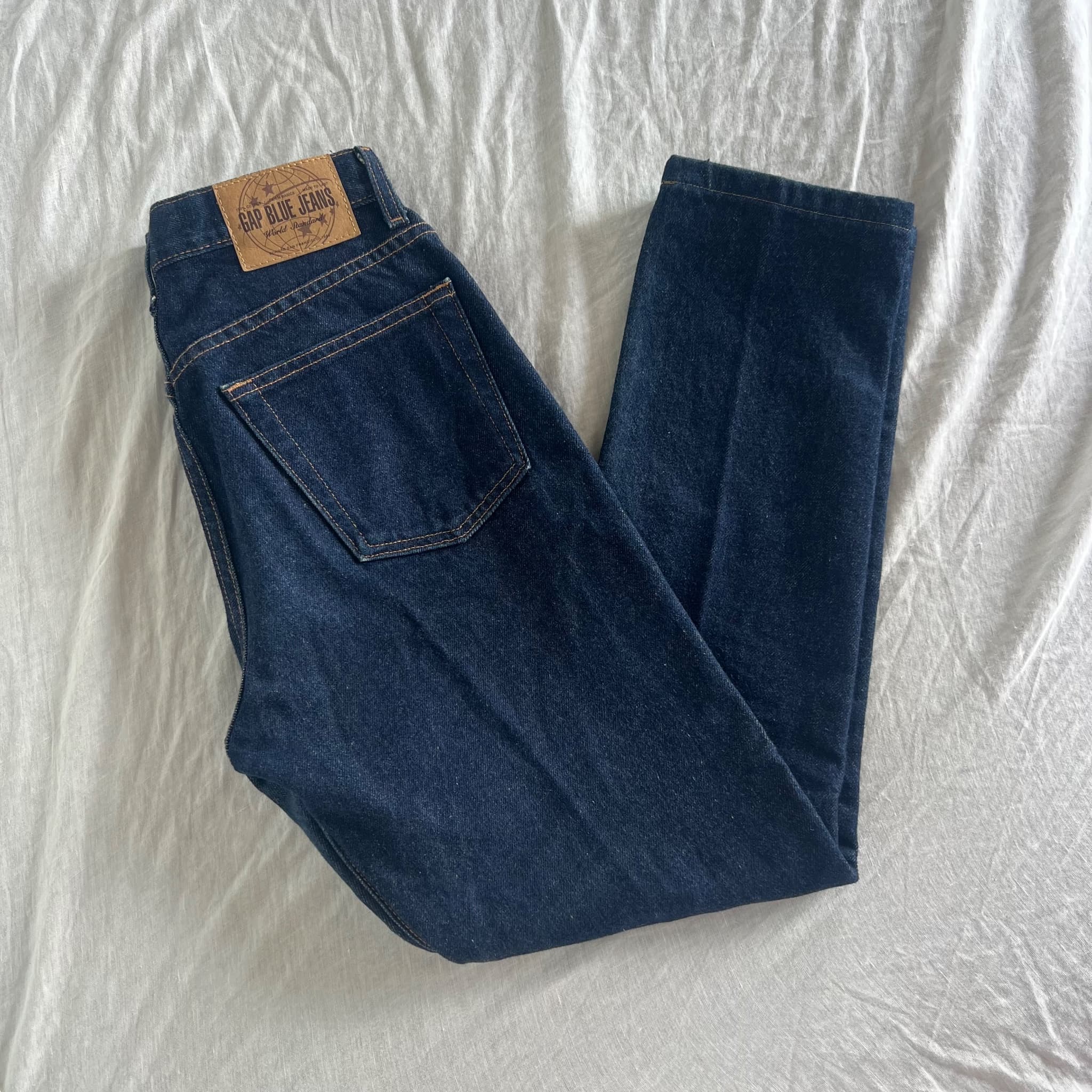Vintage 90s Gap Original Fit Dark Wash Rigid Denim Jeans (Size 4 / AU 8) — photo 1 of 11