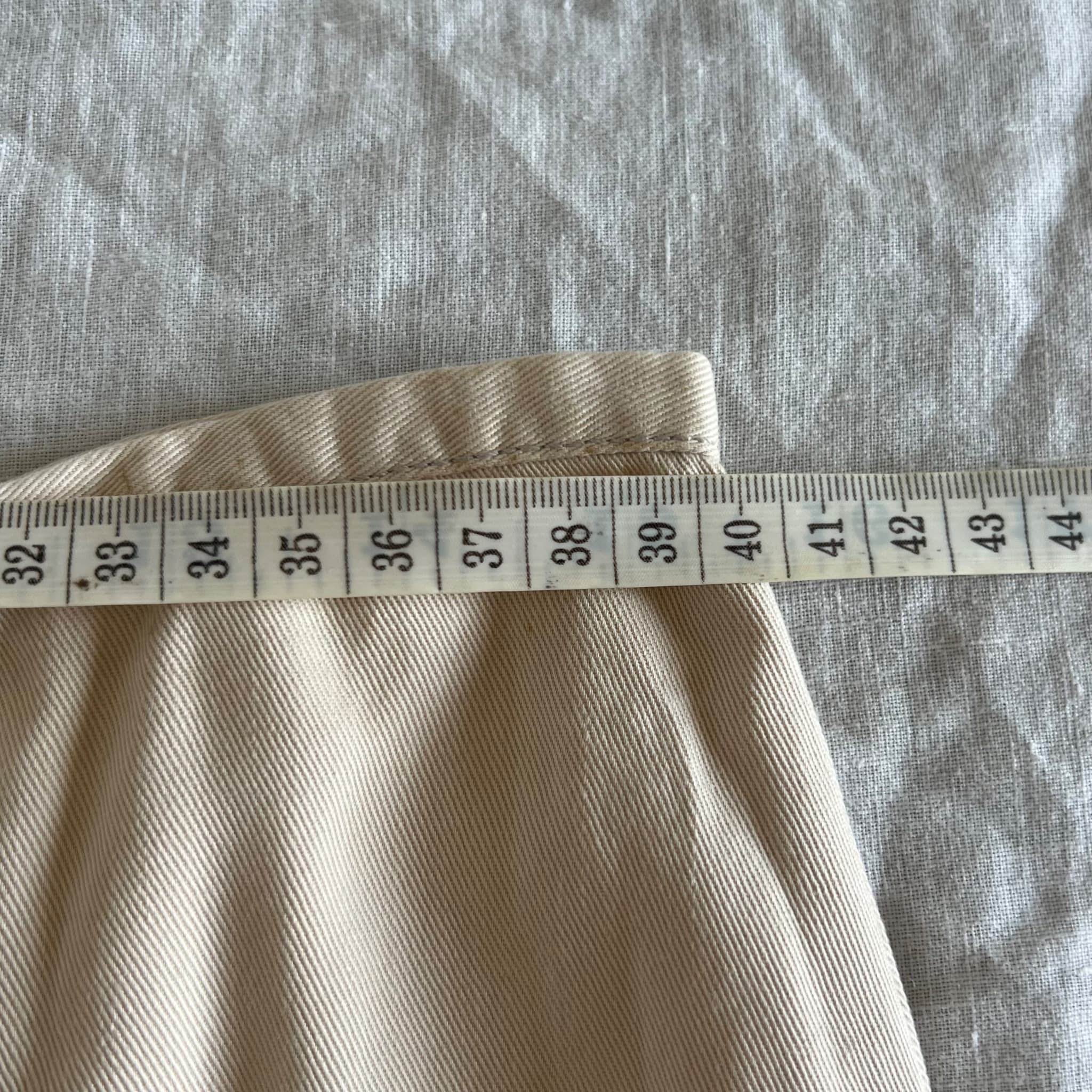 Vintage Beige Cotton Paneled A-Line Midi Skirt (Fits Size M) — photo 4 of 8