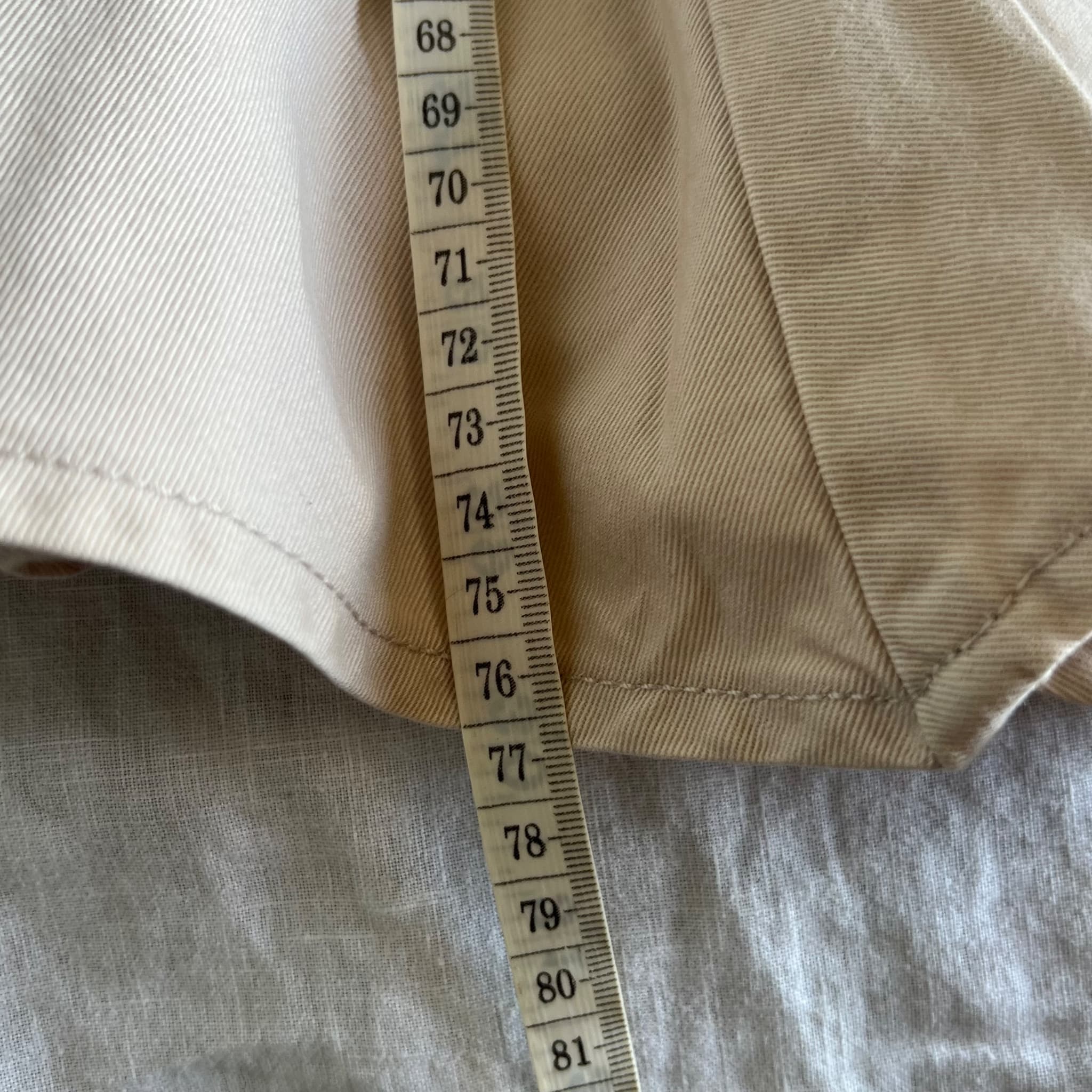 Vintage Beige Cotton Paneled A-Line Midi Skirt (Fits Size M) — photo 5 of 8