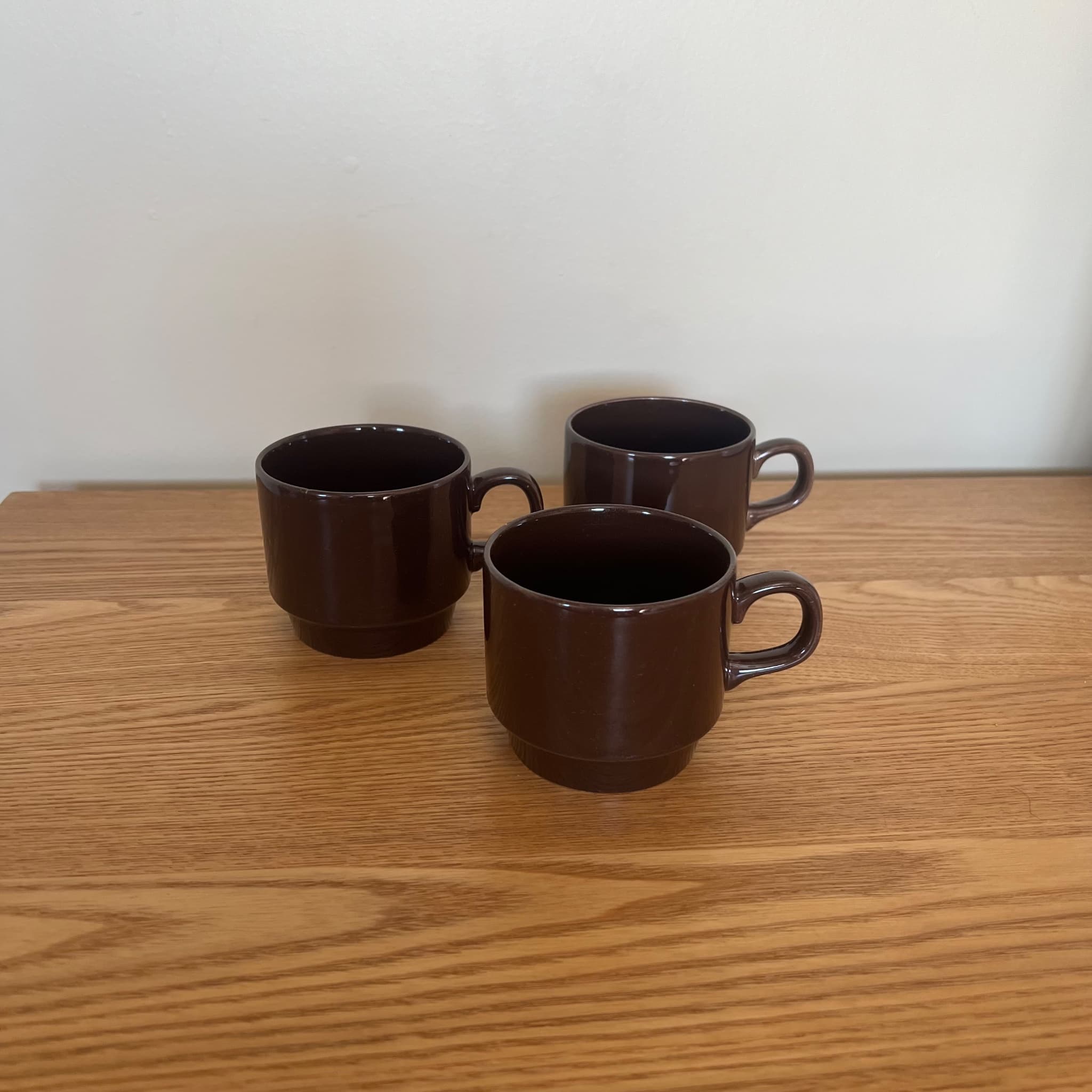 Vintage Biltons England Brown Stackable Coffee Mugs - Set Of 3 — photo 2 of 6