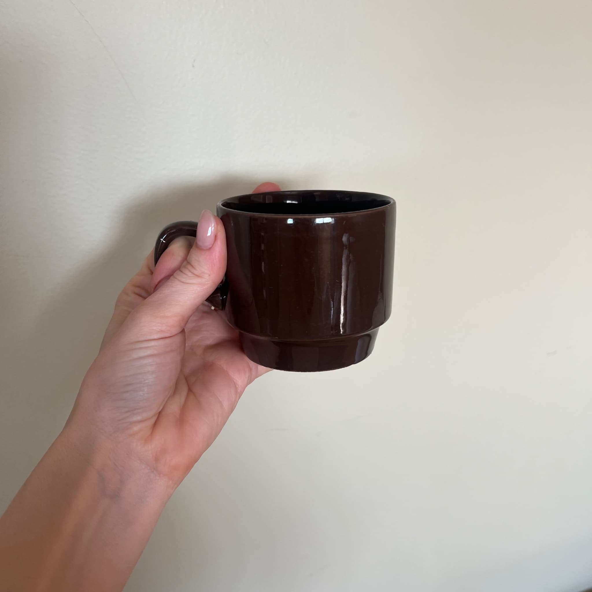 Vintage Biltons England Brown Stackable Coffee Mugs - Set Of 3 — photo 6 of 6