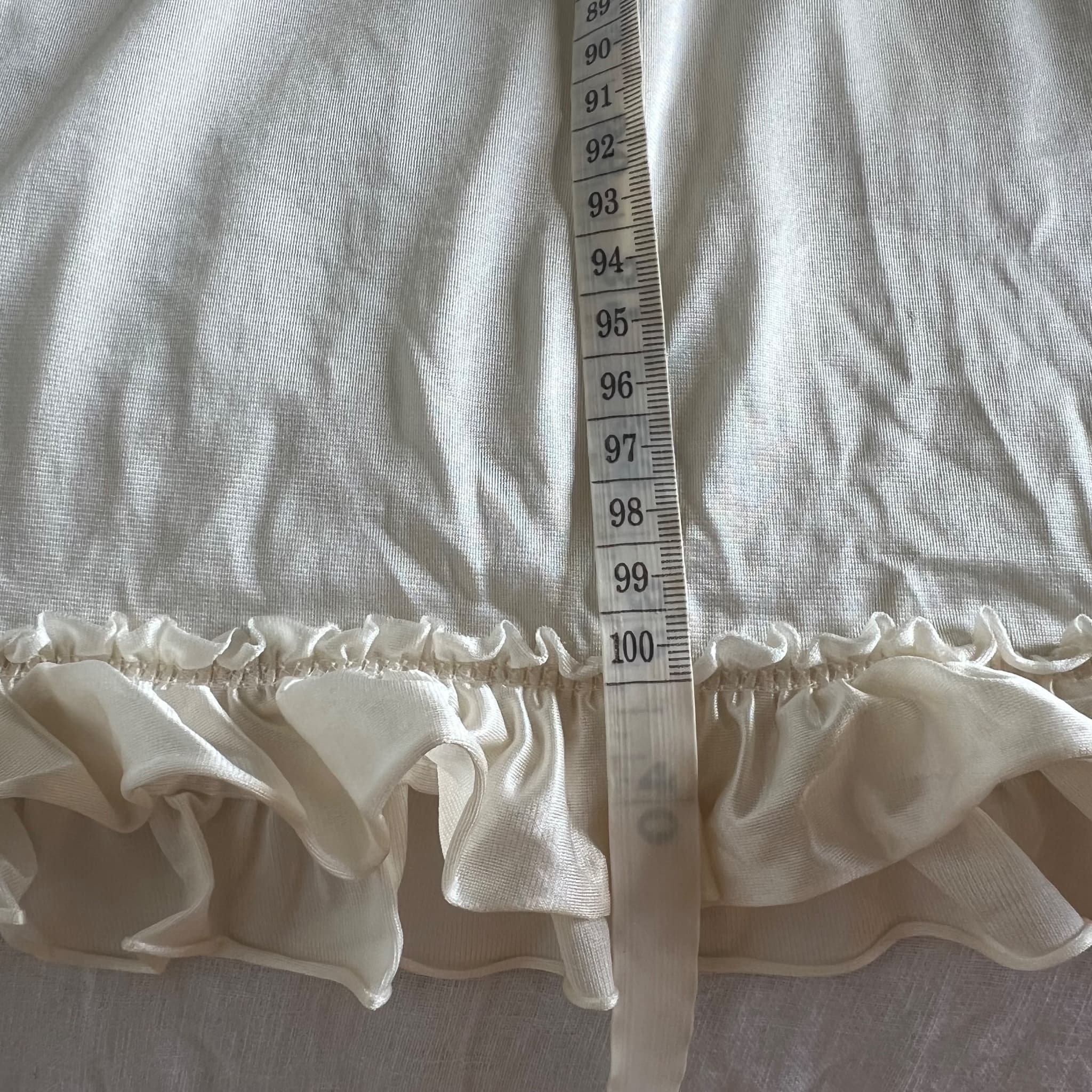 Vintage Novita Cream Embroidered Nylon Nightgown Dress Prairie Cottagecore — photo 5 of 8