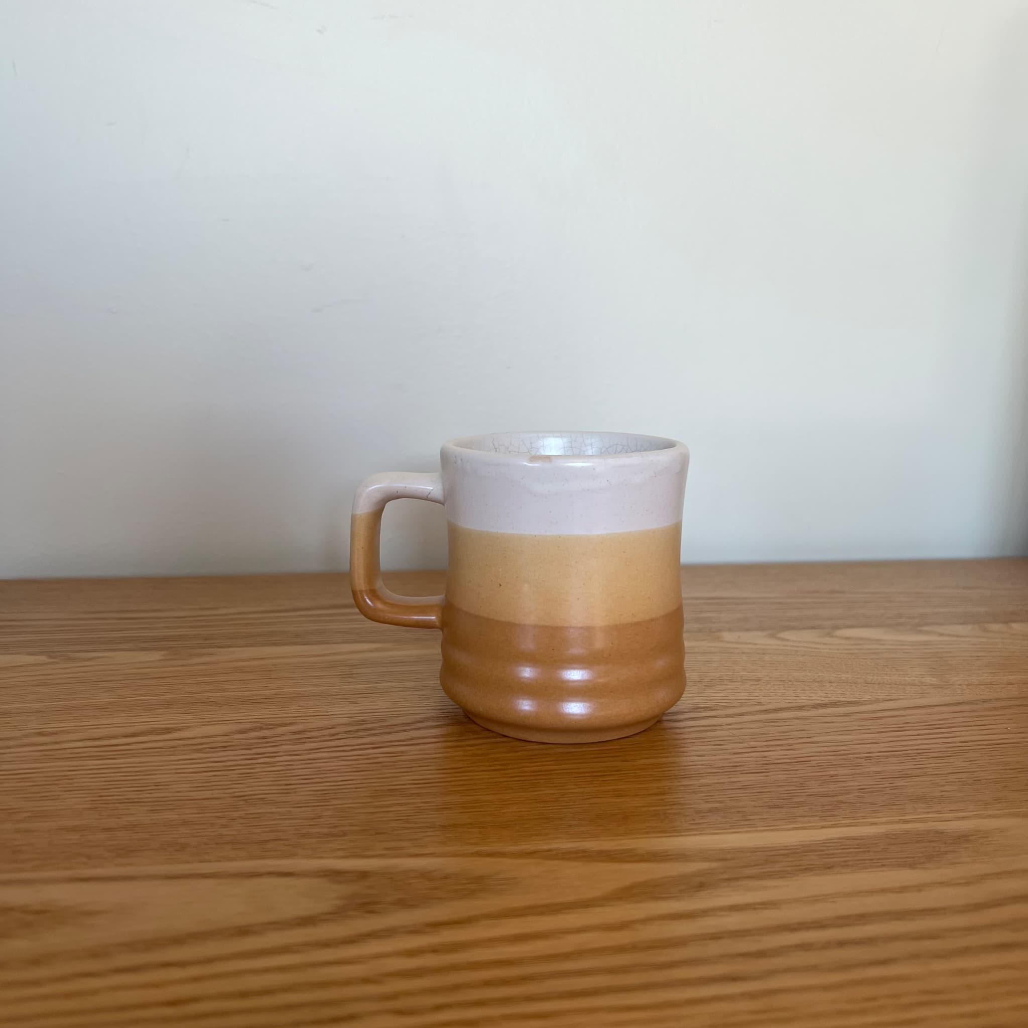 Vintage Tri-Tone Ombre Ceramic Mug - Earthy Stoneware Coffee Cup — photo 1 of 7