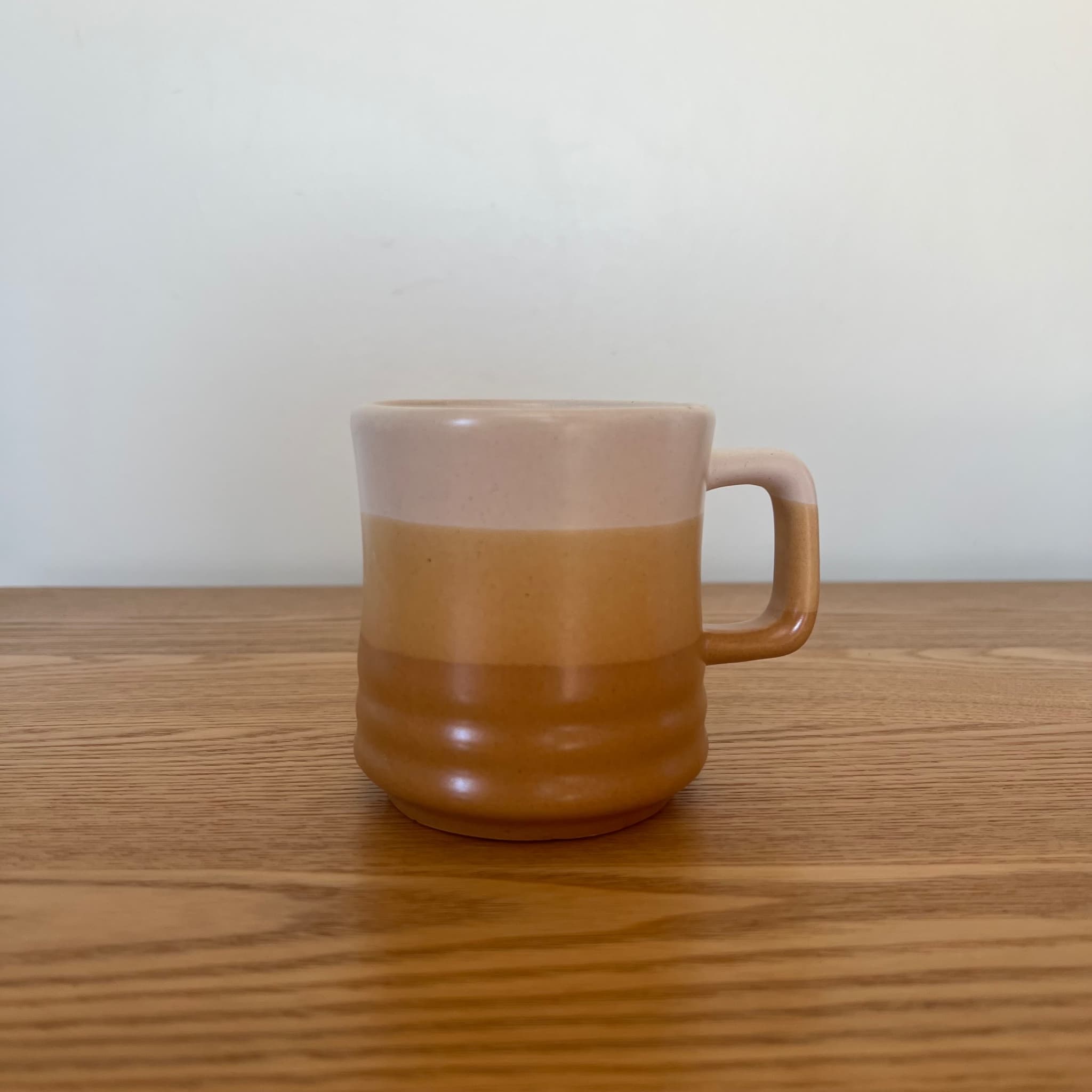 Vintage Tri-Tone Ombre Ceramic Mug - Earthy Stoneware Coffee Cup — photo 2 of 7