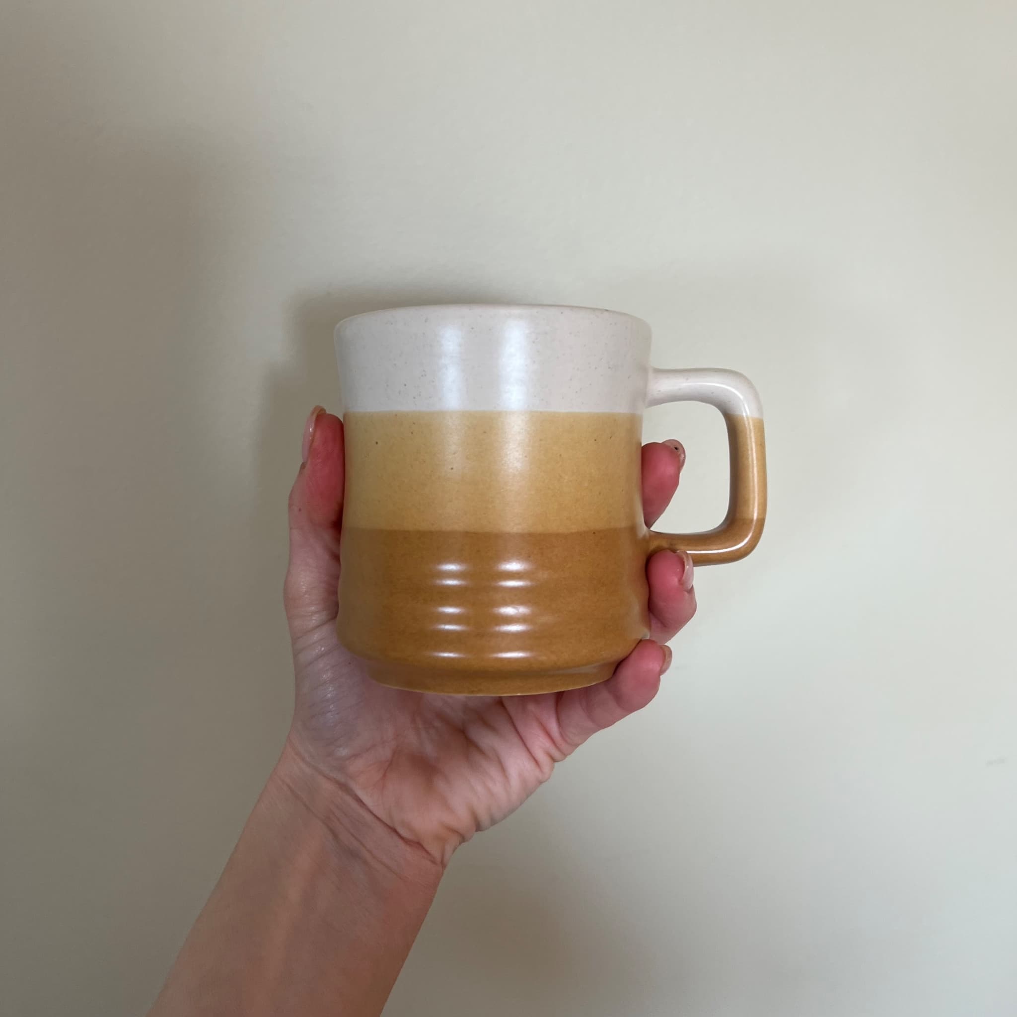 Vintage Tri-Tone Ombre Ceramic Mug - Earthy Stoneware Coffee Cup — photo 7 of 7