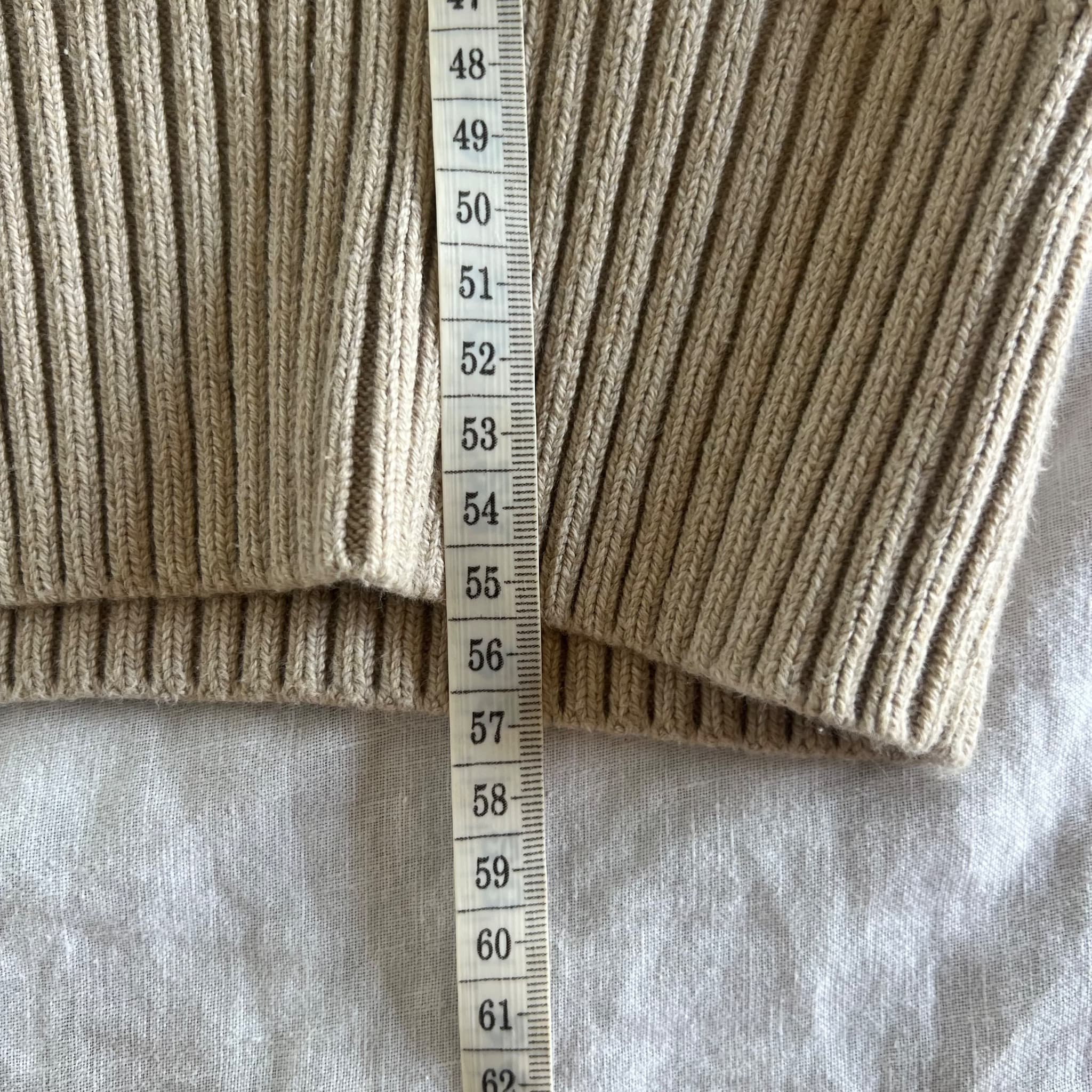 Witchery Beige 100% Cotton Textured Puff Sleeve Knit Jumper (Size S) — photo 7 of 9