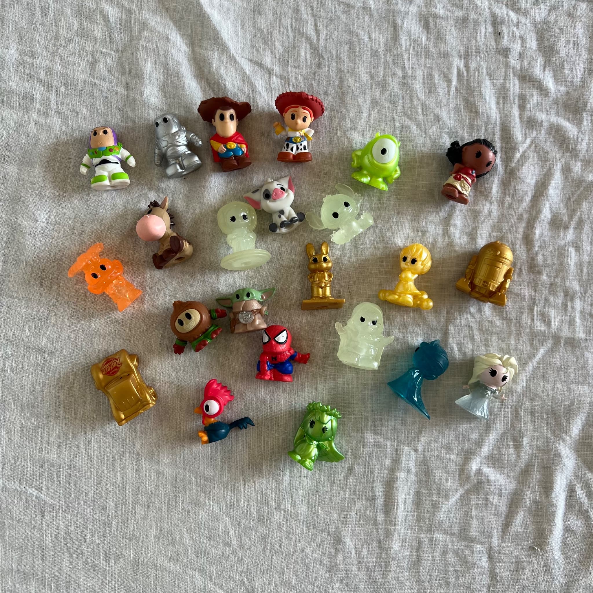 Woolworths Disney Ooshies Collectibles Lot 23x Rare Silver Buzz Lightyear Glow