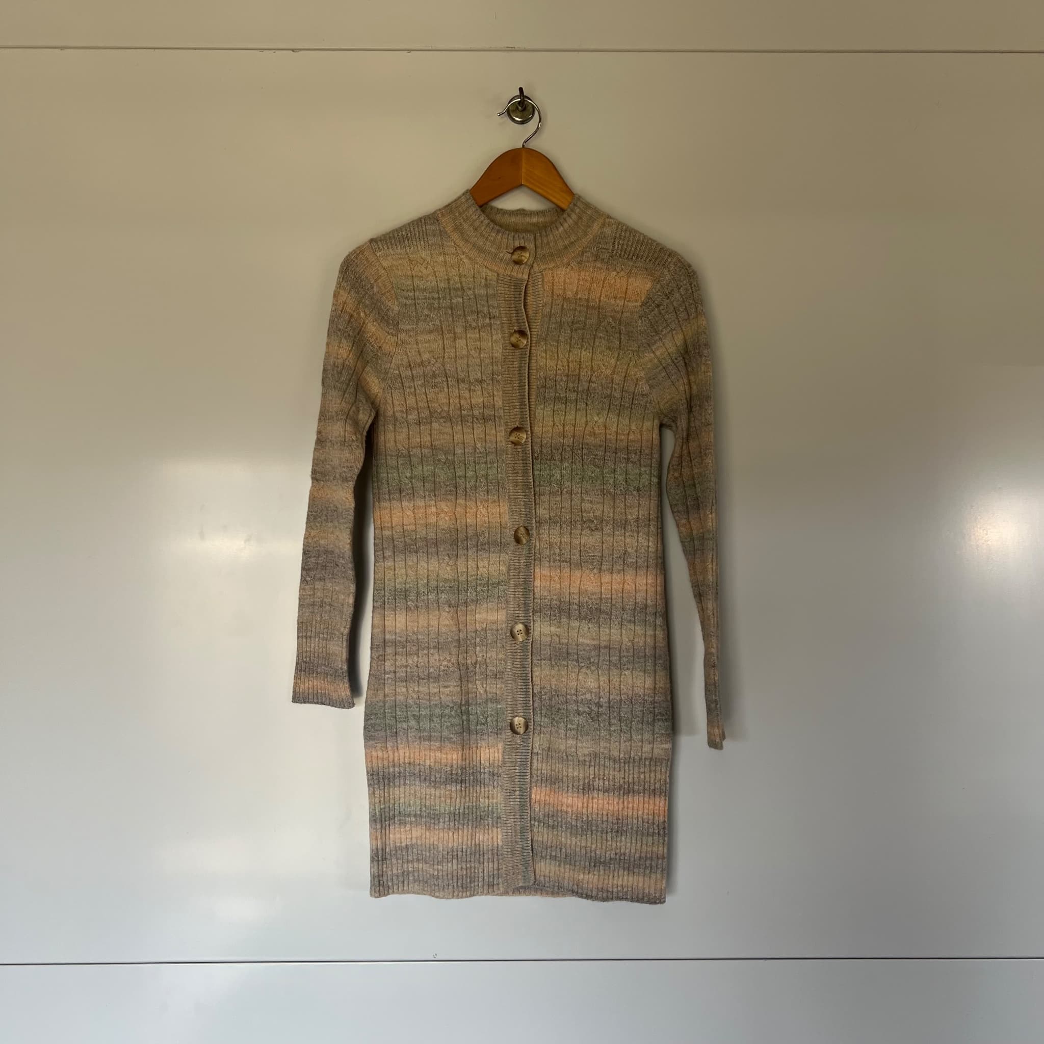 Zaket & Plover Multi-Colored Ribbed Knit Button-Down Cardigan — photo 4 of 9