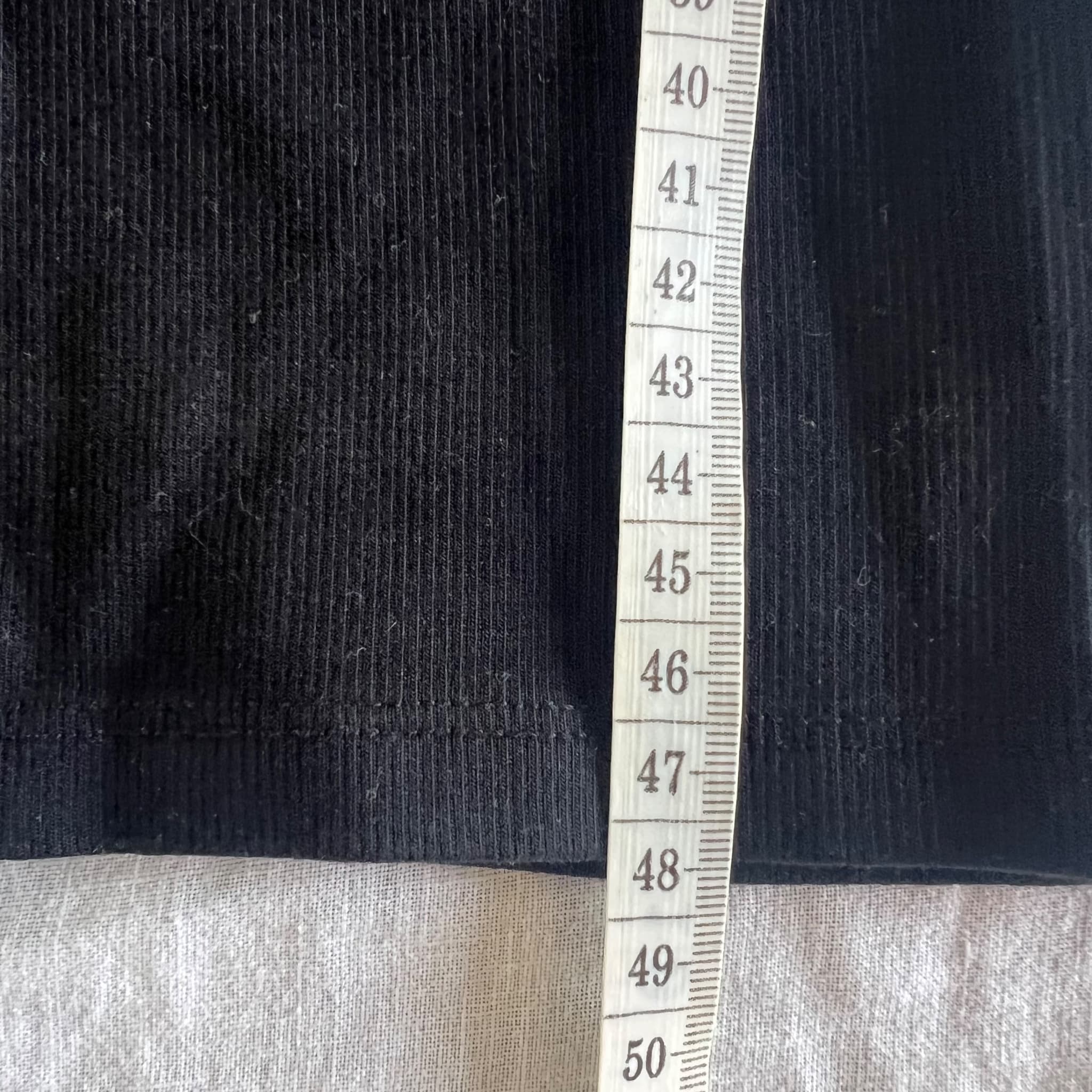 Zara Ribbed Long Sleeve Scoop Neck Top Black Size S — photo 6 of 10