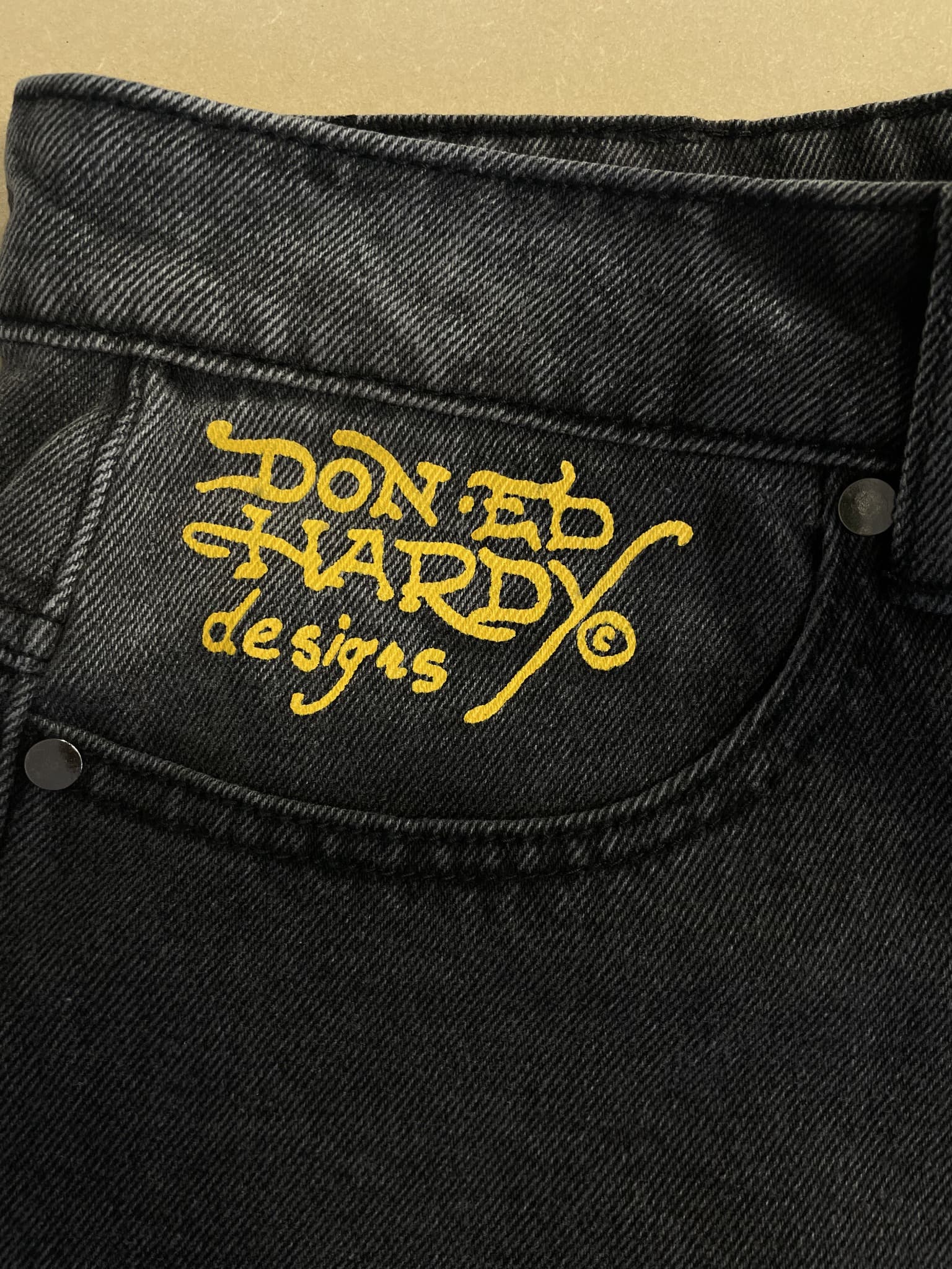 Ed Hardy X Urban Outfitters Washed Black Dragon Jeans W32 — photo 3 of 7