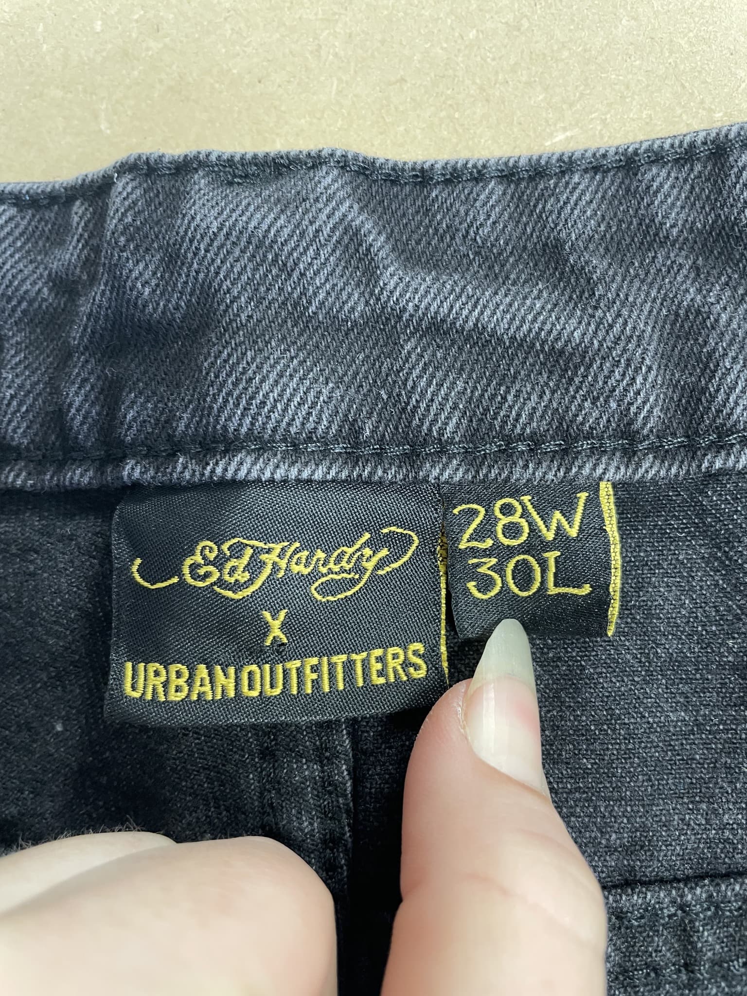 Ed Hardy X Urban Outfitters Washed Black Wide Leg Jeans - 28W 30L — photo 6 of 7