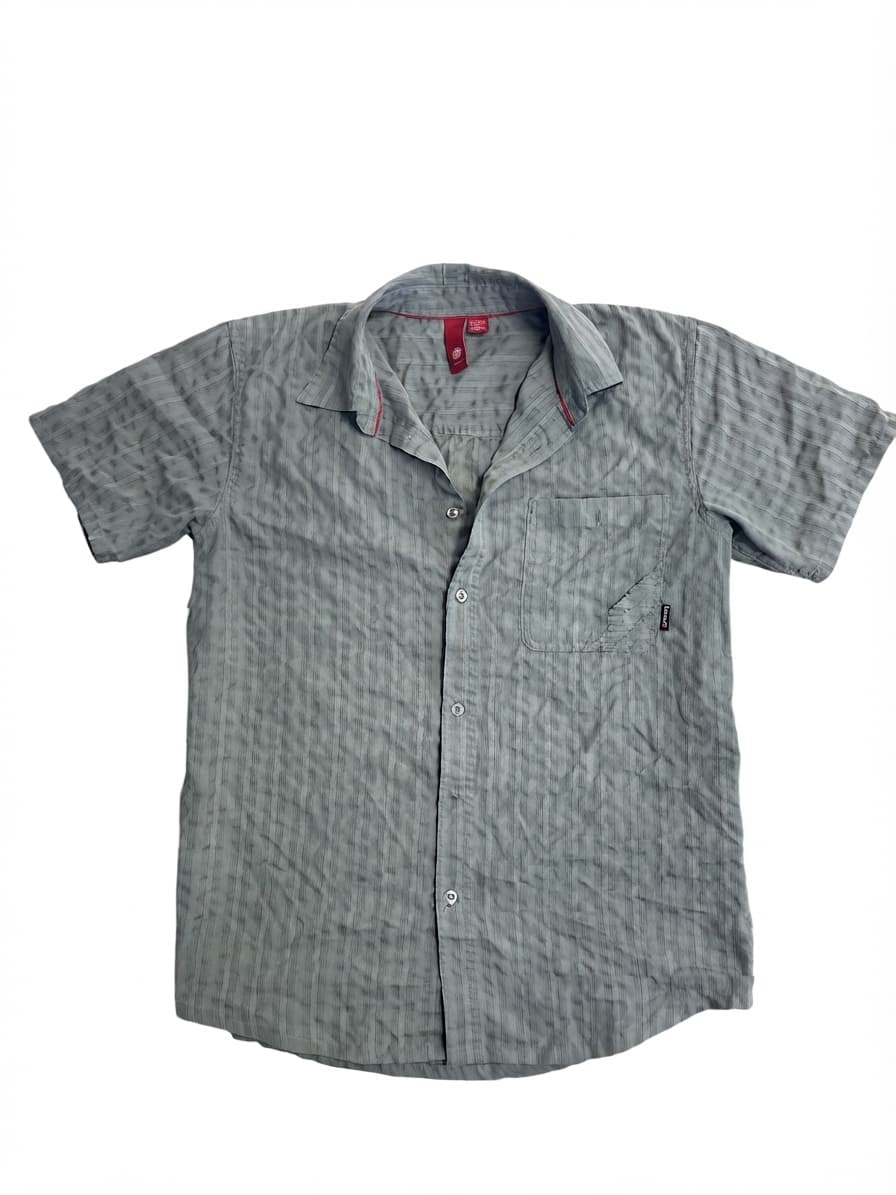 Element Skateboards Short Sleeve Button-Down Shirt - Grey Men's Size S — photo 1 of 8