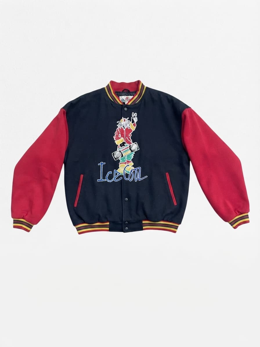 Vintage 90s WAVELENGTH Rasta Boombox Varsity Jacket - New With Tags — photo 1 of 8