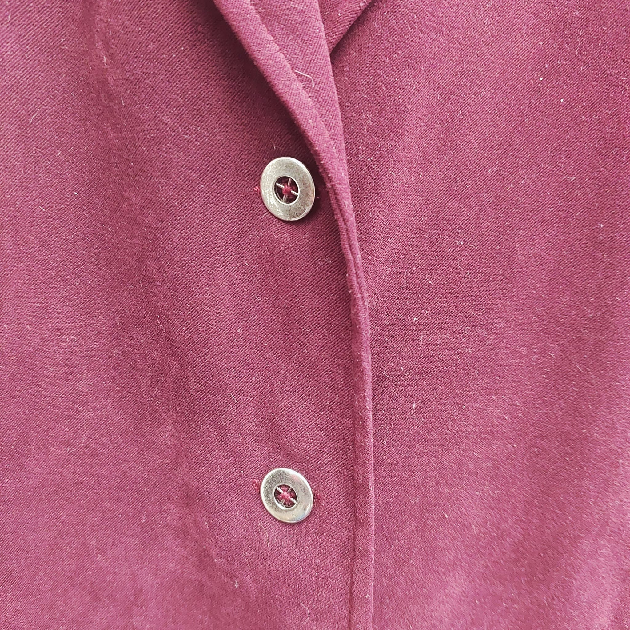 CLASSIQUE Button-Down Vest, Burgundy, Size 10 — photo 4 of 10