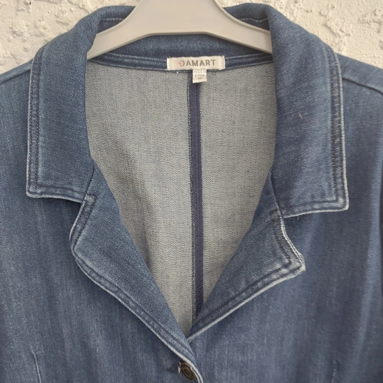 DAMART Denim Jacket, Blue, Size 16 — photo 2 of 10