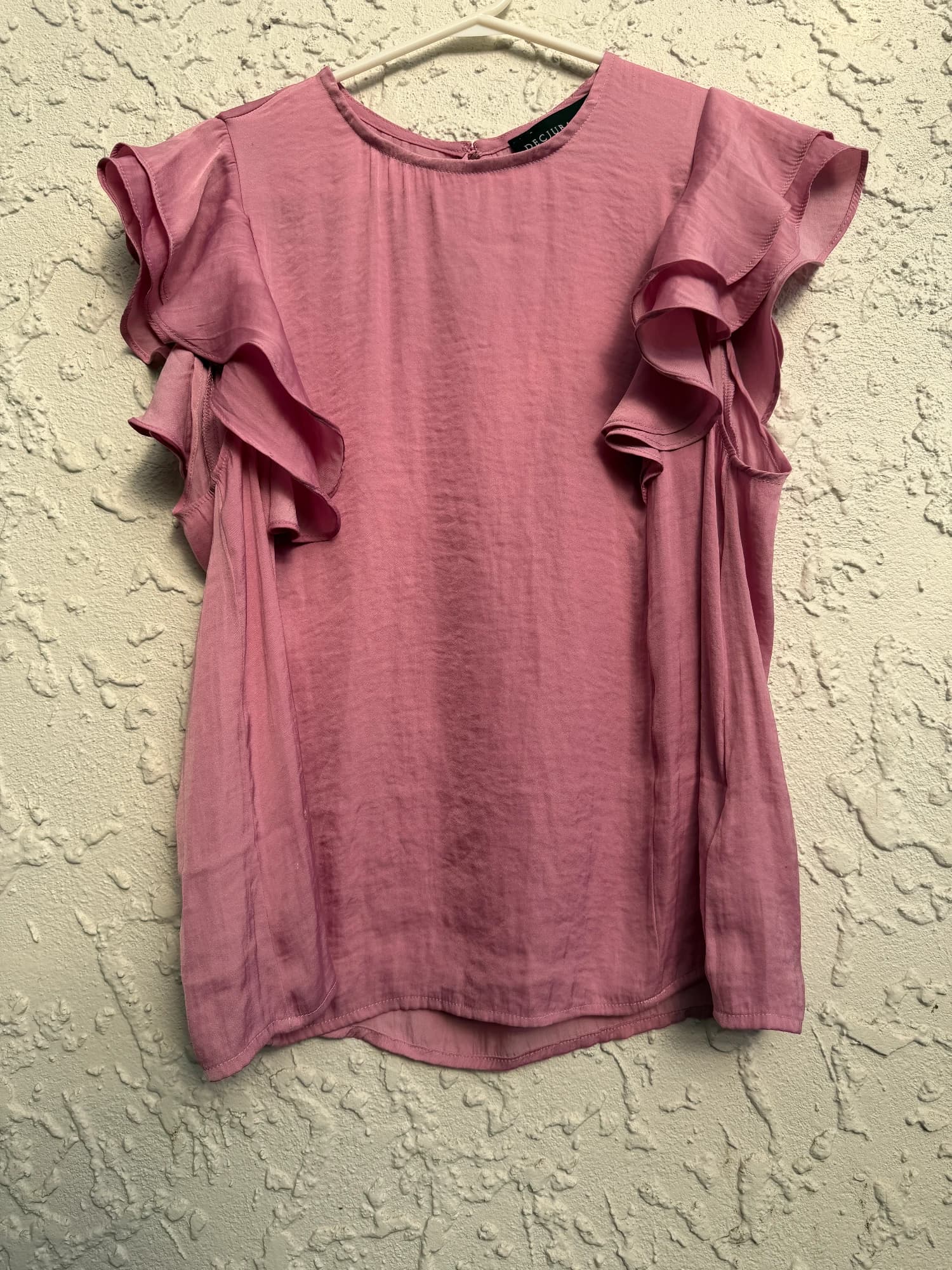 DECJUBA Pink Ruffle Sleeve Blouse, size M — photo 1 of 10