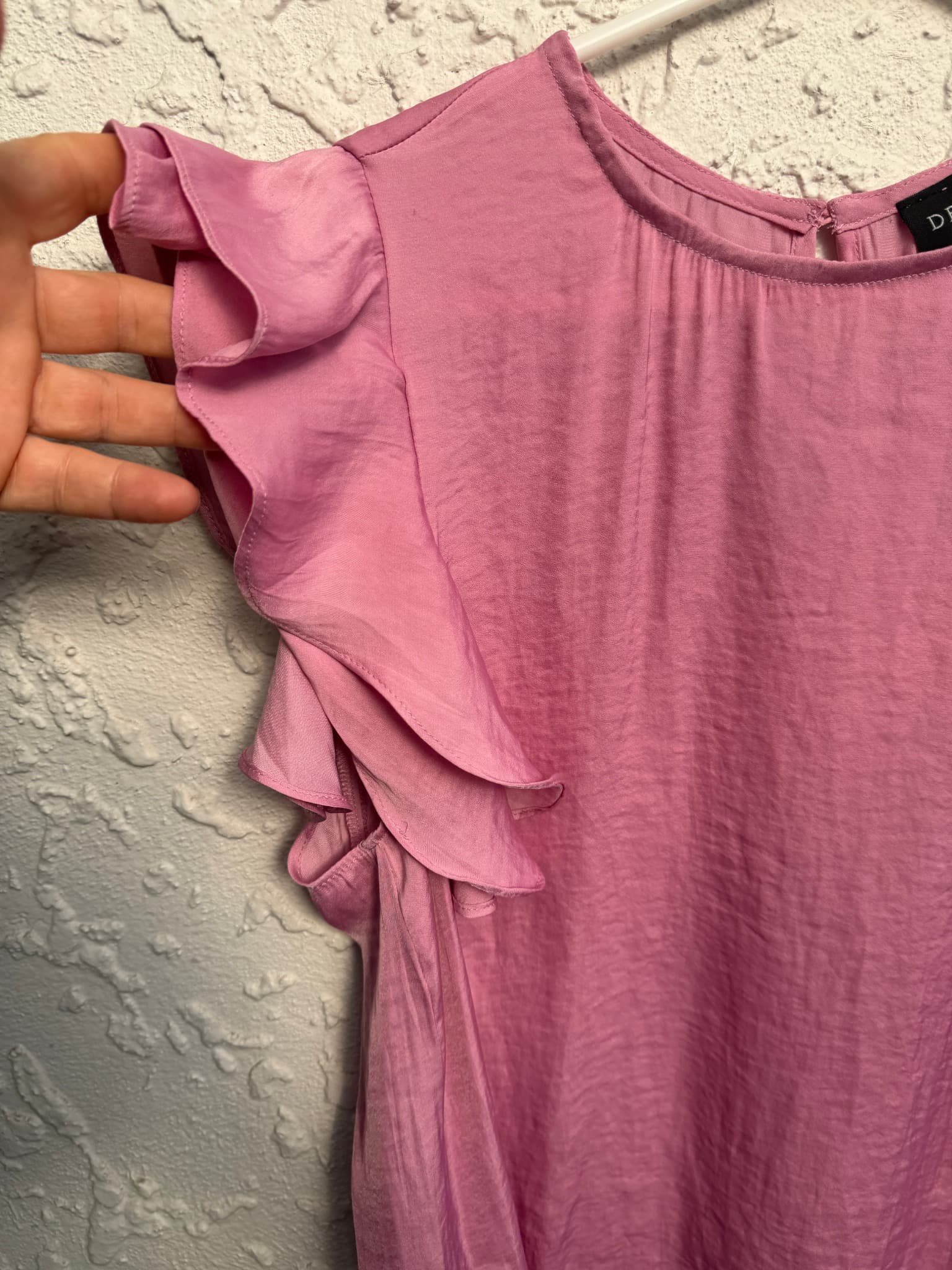 DECJUBA Pink Ruffle Sleeve Blouse, size M — photo 5 of 10