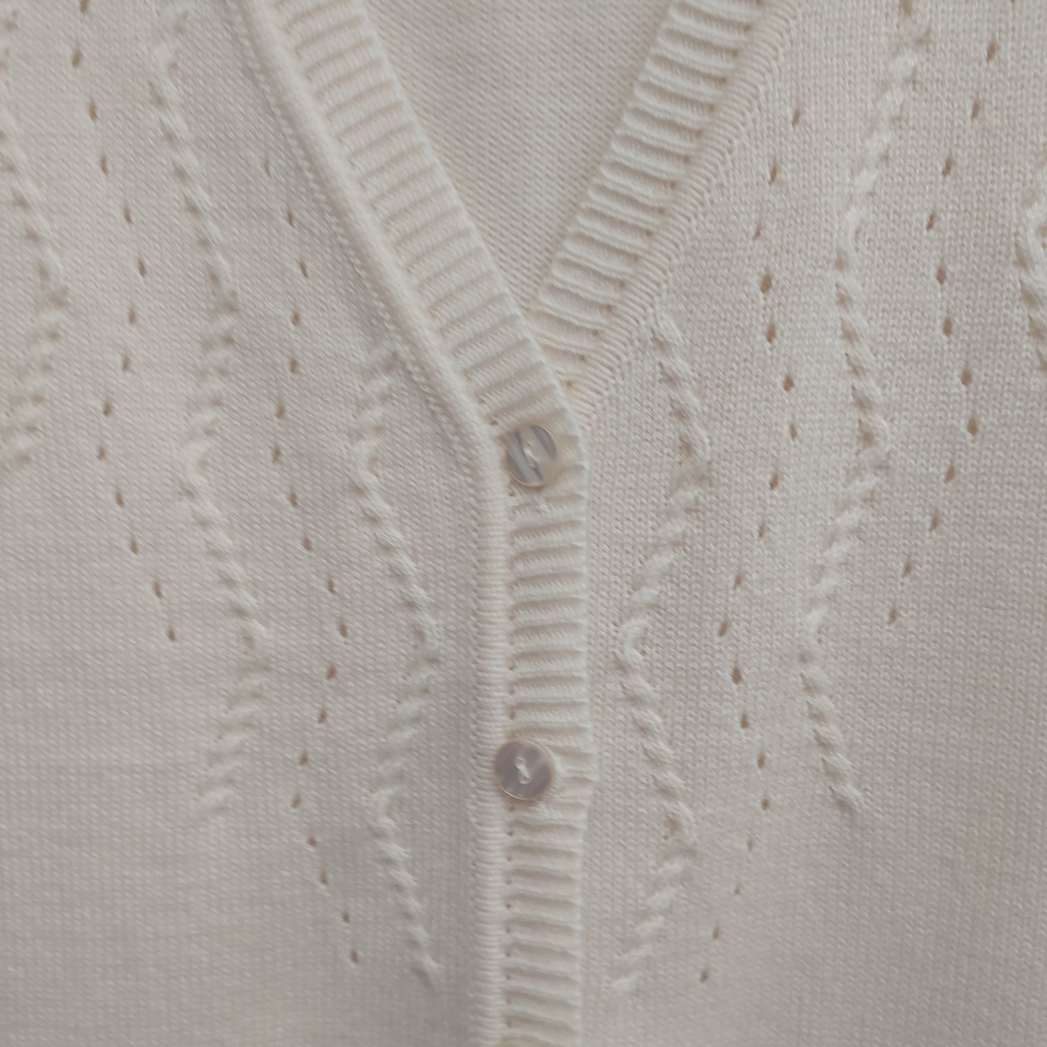 Established Knit Sweater Vest, Cream, Button-Front, Size 18 — photo 5 of 10