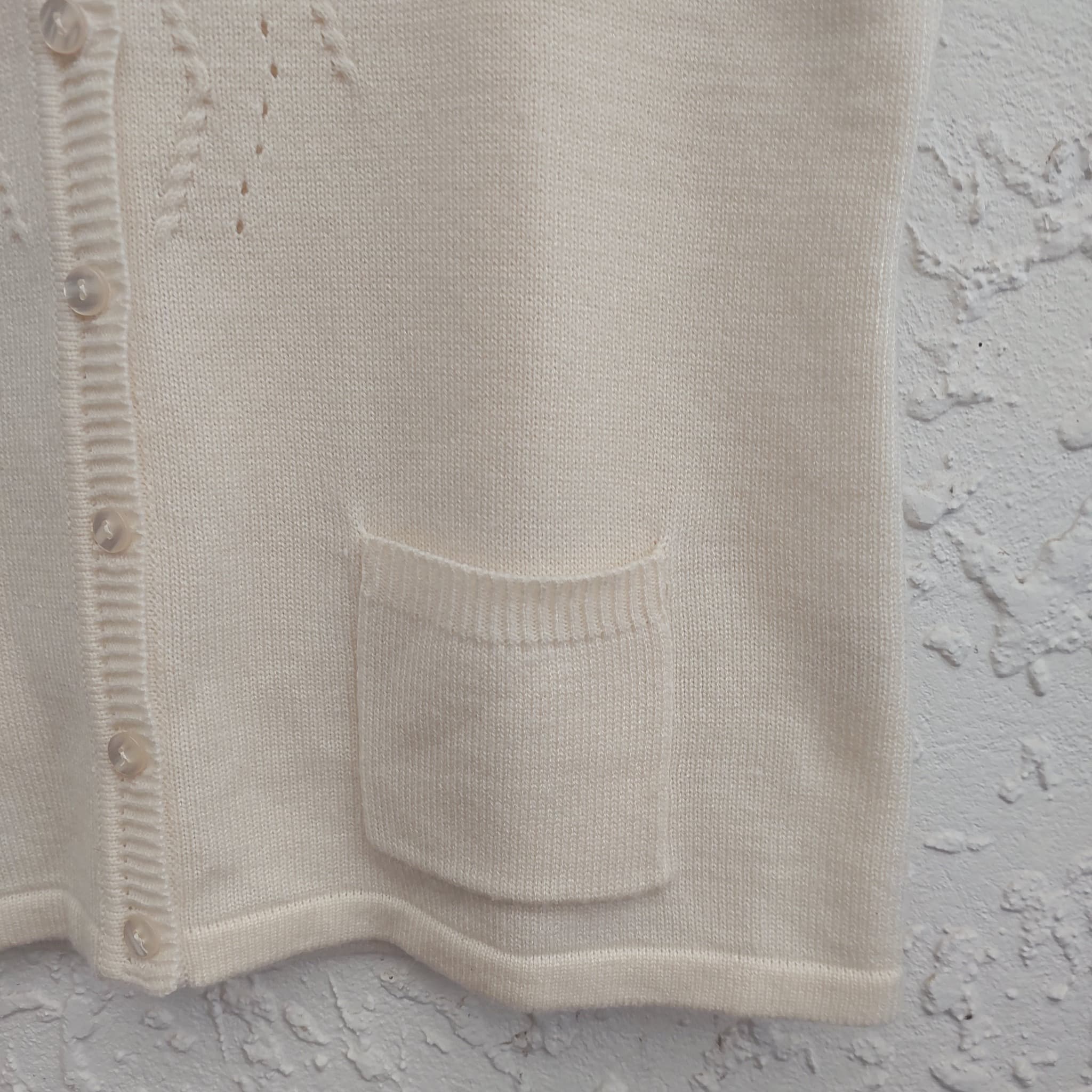 Established Knit Sweater Vest, Cream, Button-Front, Size 18 — photo 8 of 10