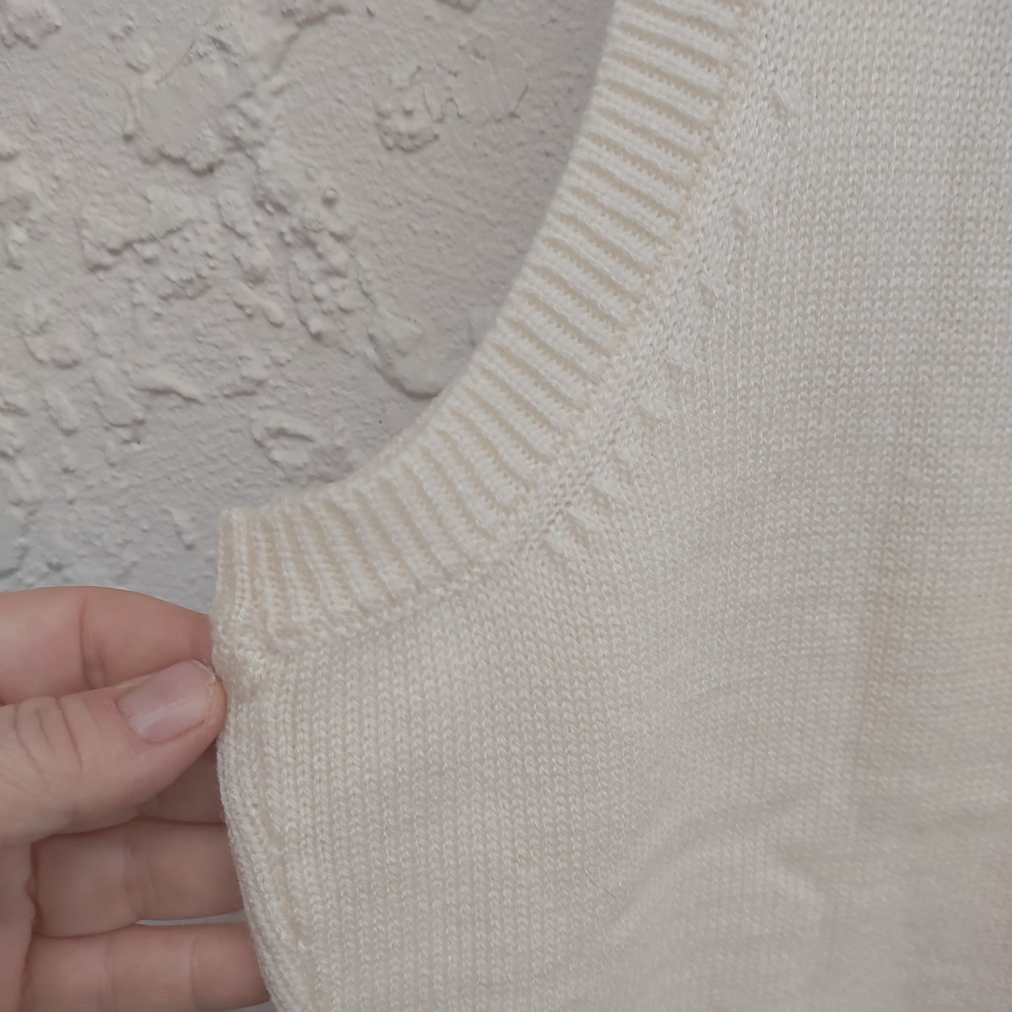 Established Knit Sweater Vest, Cream, Button-Front, Size 18 — photo 9 of 10