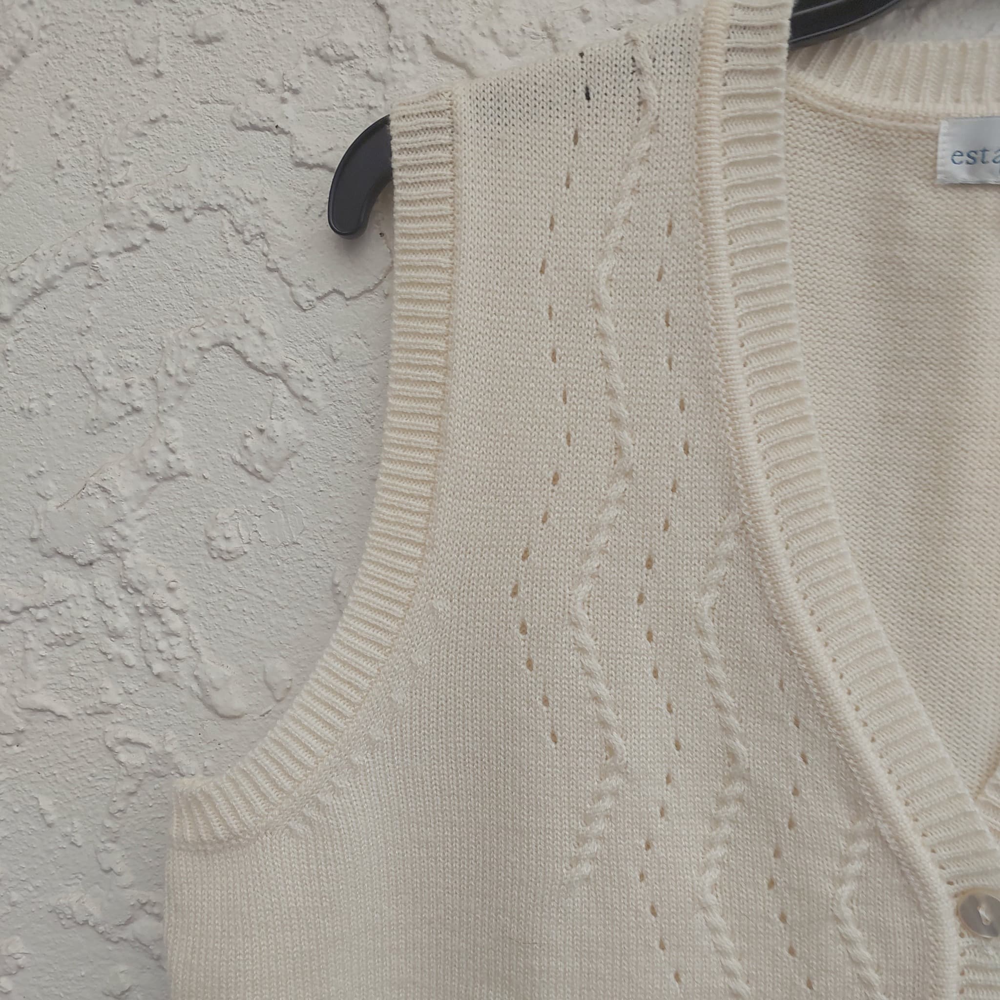 Established Knit Sweater Vest, Cream, Button-Front, Size 18 — photo 10 of 10
