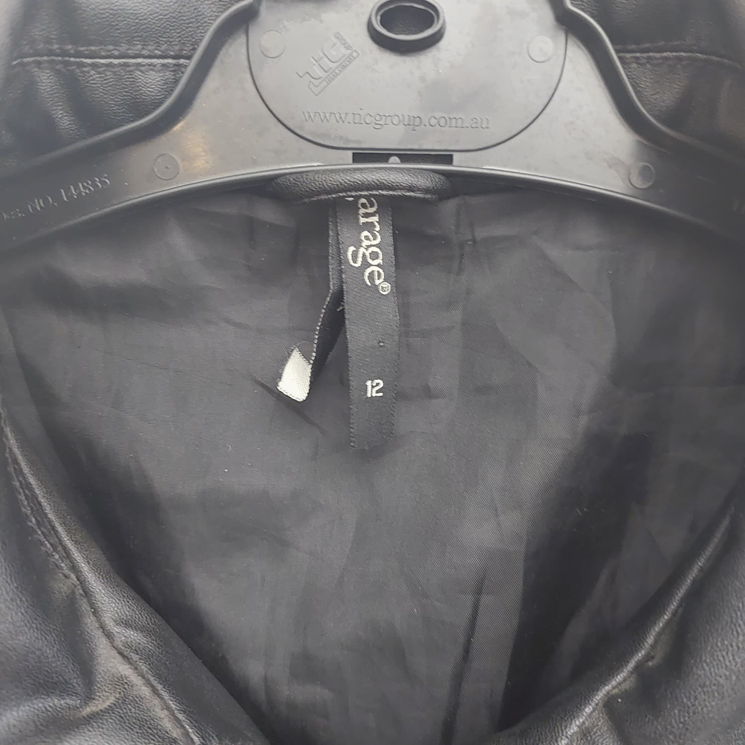 Garage Faux Leather Bomber Jacket, Black, Size 12 — photo 3 of 10