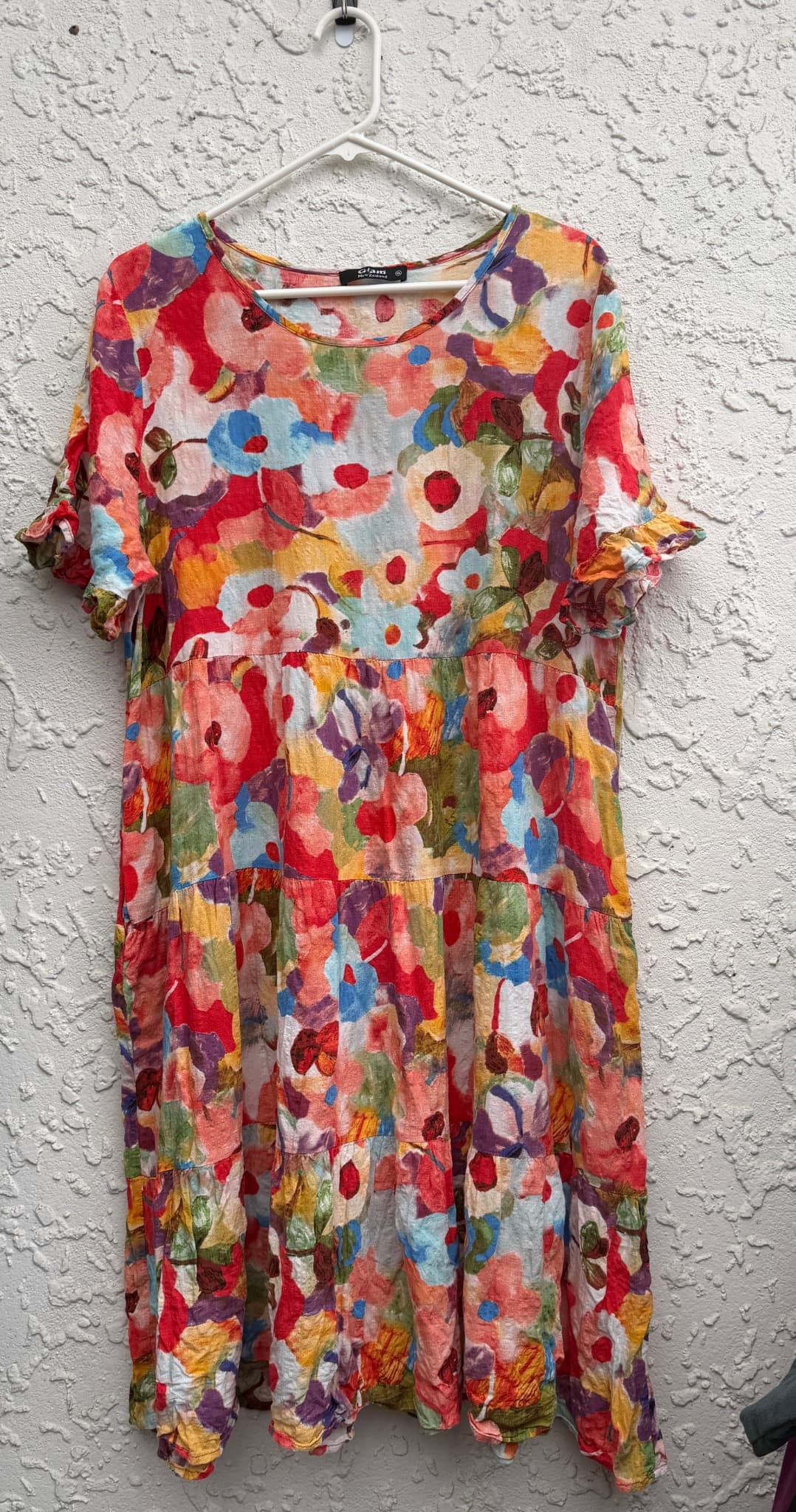 Glam New Zealand Floral Tiered Cotton Dress, Multi-Colour, Size XL — photo 1 of 10