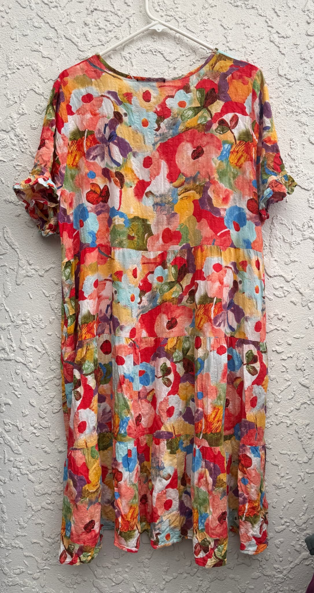 Glam New Zealand Floral Tiered Cotton Dress, Multi-Colour, Size XL — photo 9 of 10