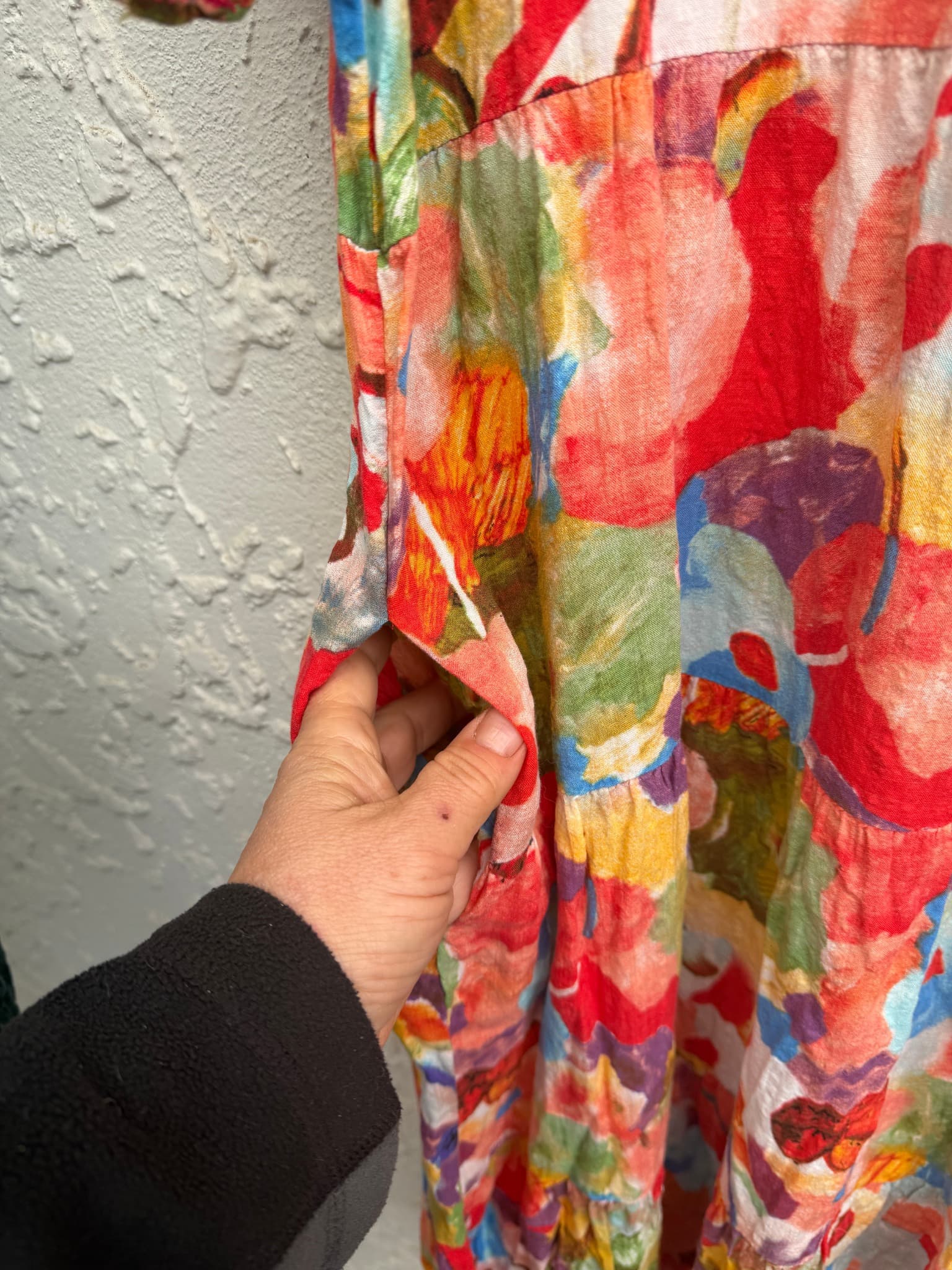 Glam New Zealand Floral Tiered Cotton Dress, Multi-Colour, Size XL — photo 4 of 10